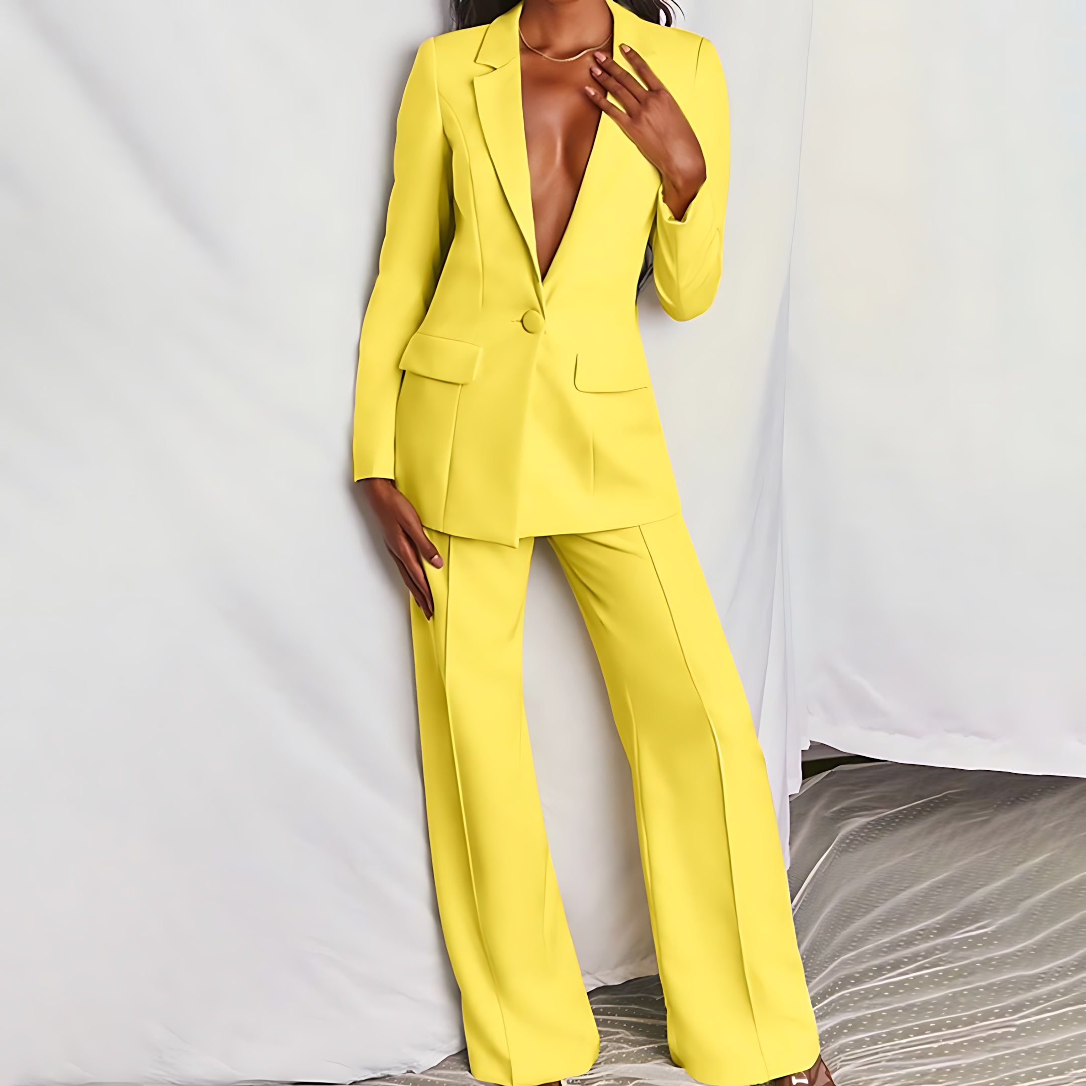 Scarlett – Oversized Blazer And Wide Leg Pants Suit Set