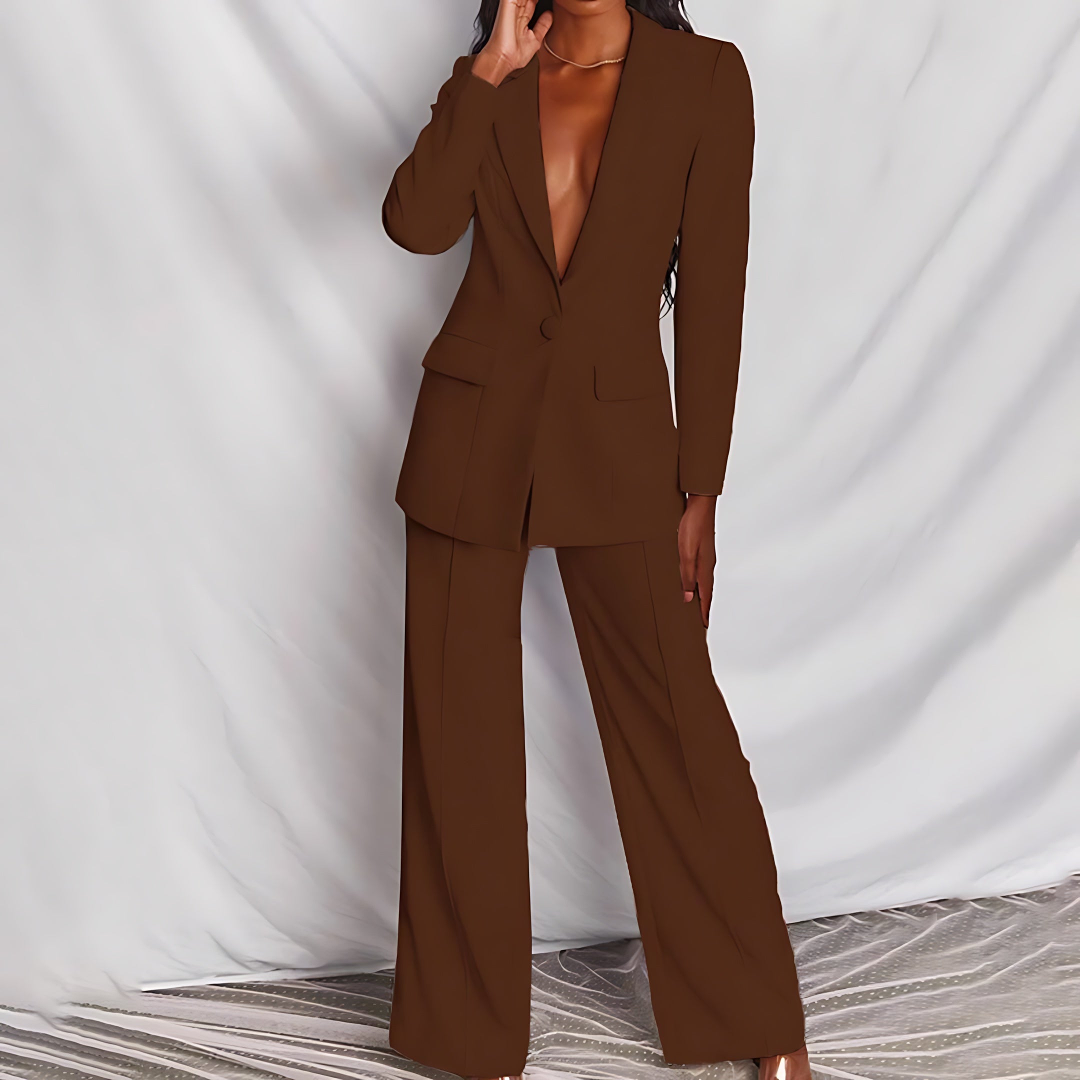 Scarlett – Oversized Blazer And Wide Leg Pants Suit Set