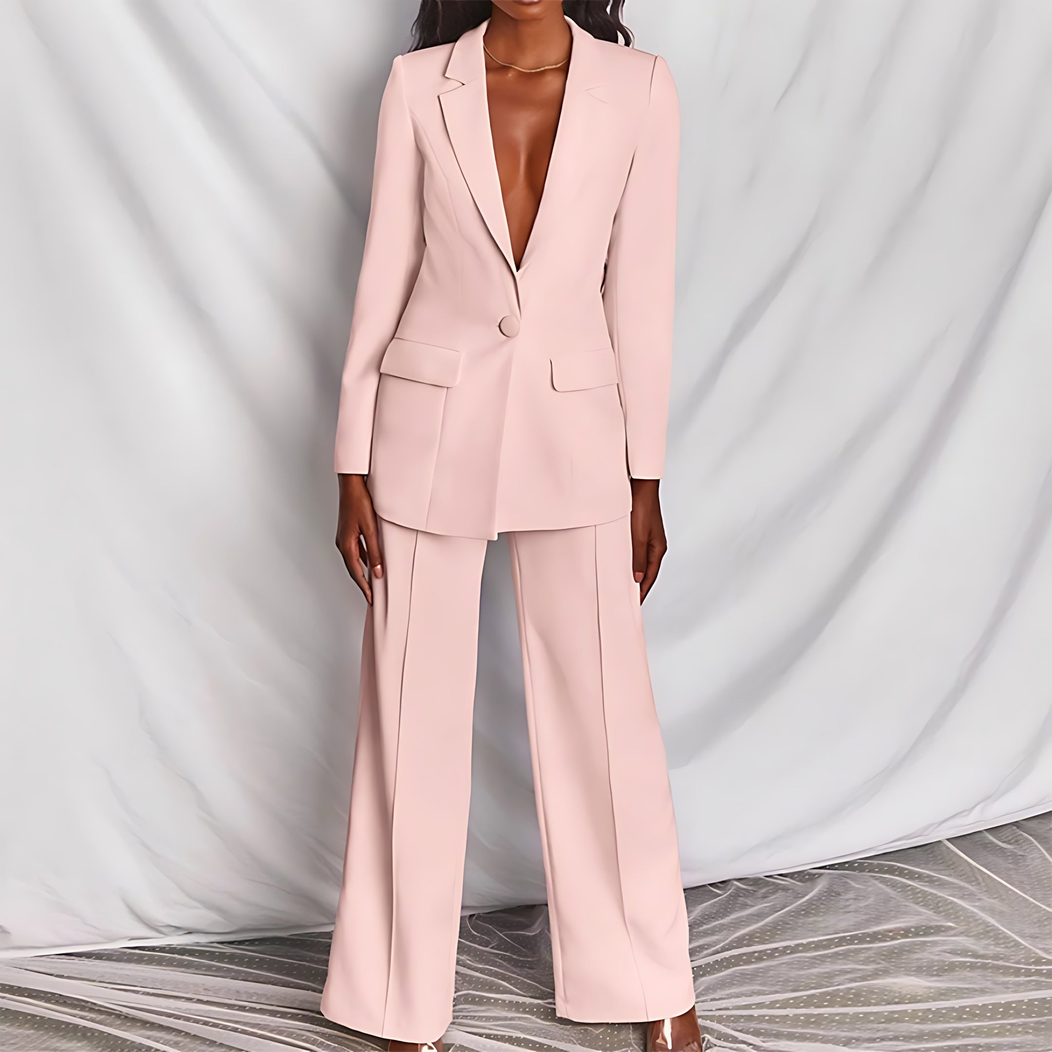 Scarlett – Oversized Blazer And Wide Leg Pants Suit Set