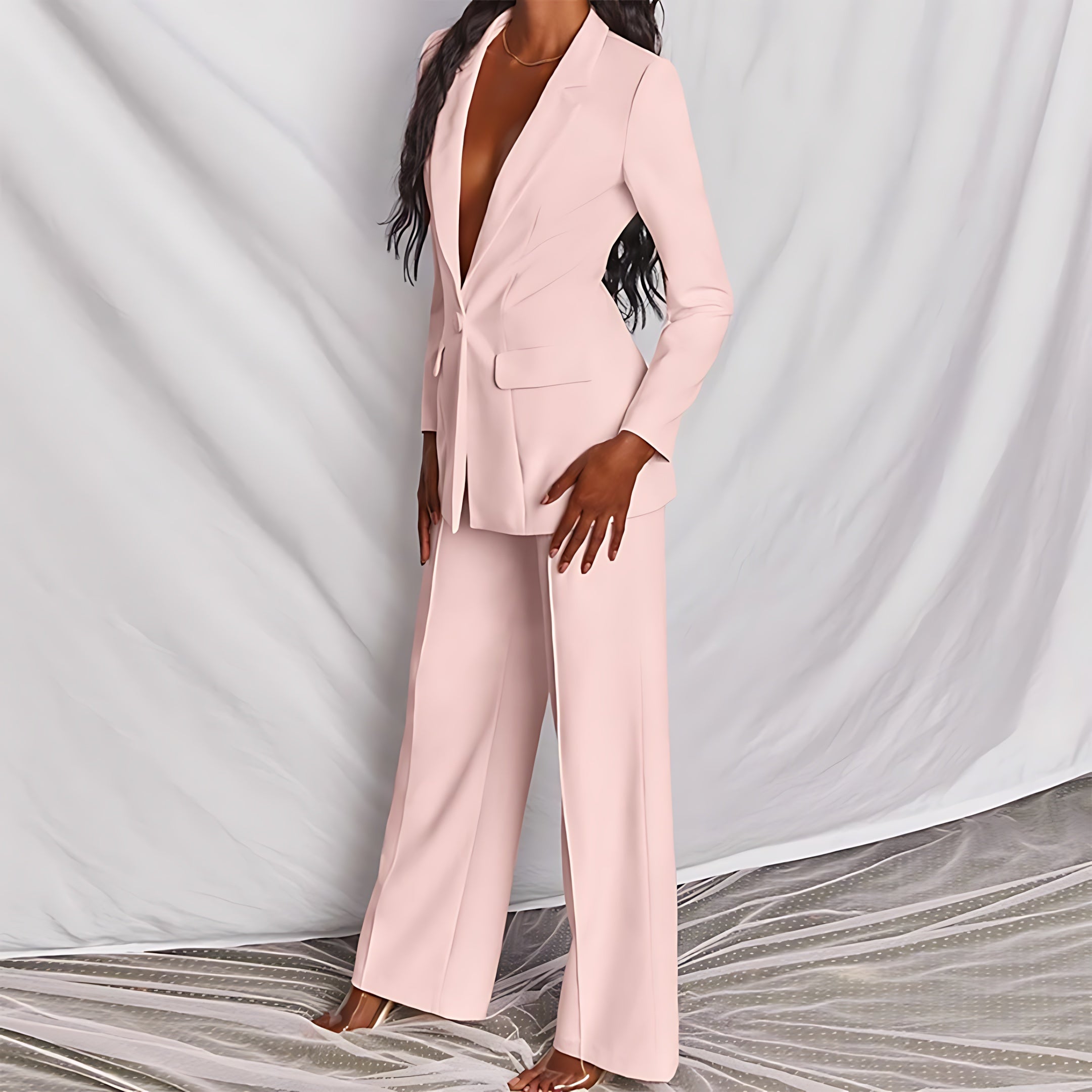 Scarlett – Oversized Blazer And Wide Leg Pants Suit Set
