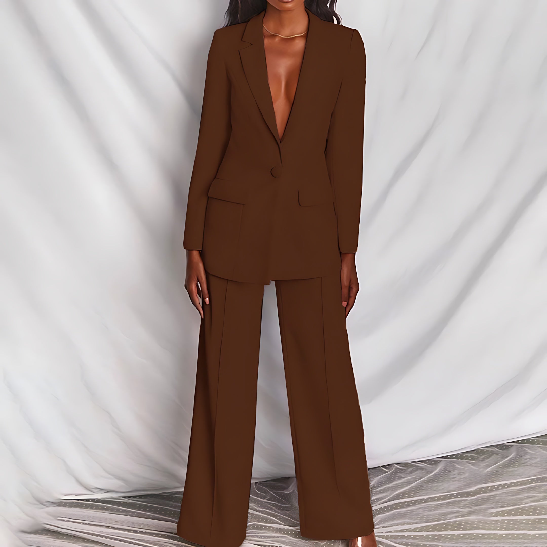 Scarlett – Oversized Blazer And Wide Leg Pants Suit Set