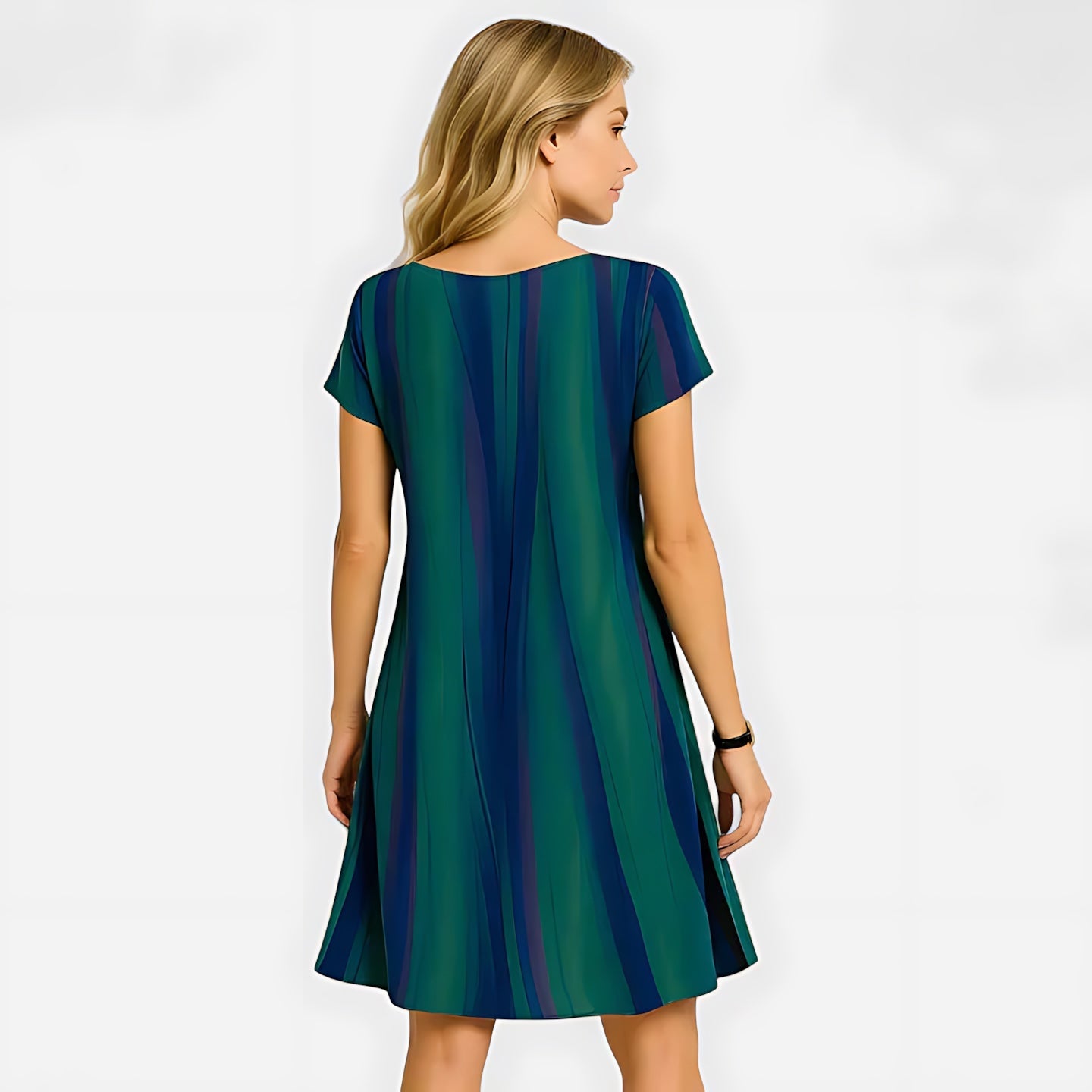 Selena – Tie Dye Flowy Asymmetric Hem Midi Dress