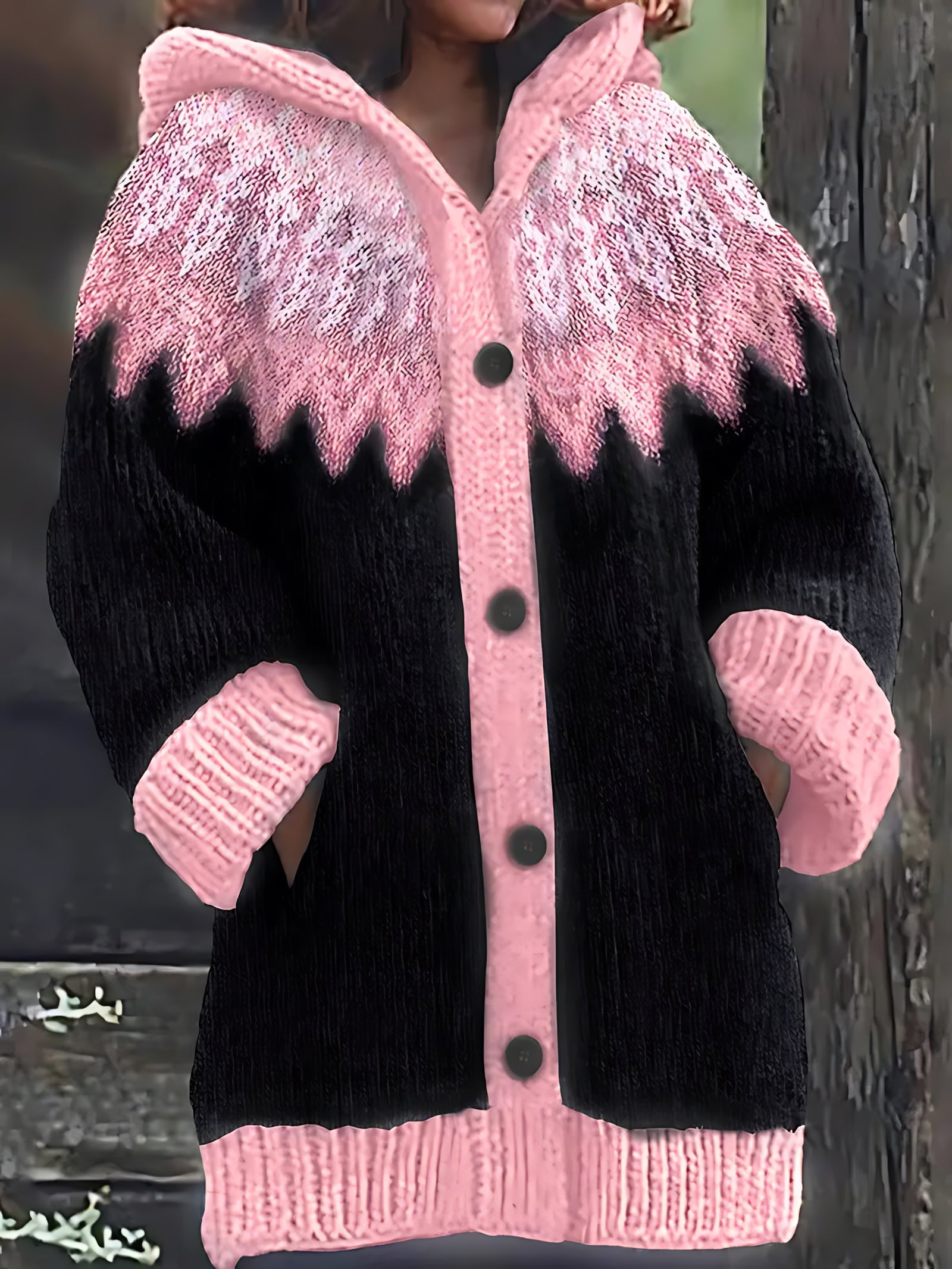 Serenity – Fair Isle Chunky Knit Button Up Cardigan