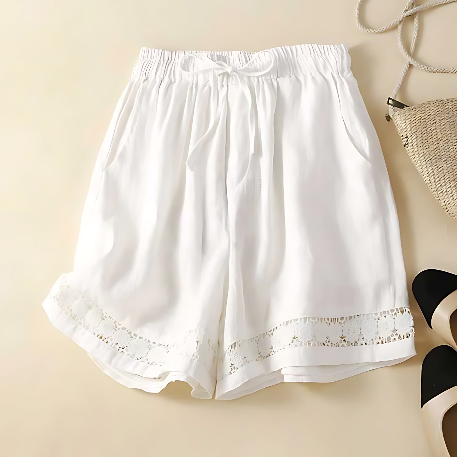Serenity – Lace Trim Flowy Summer Shorts