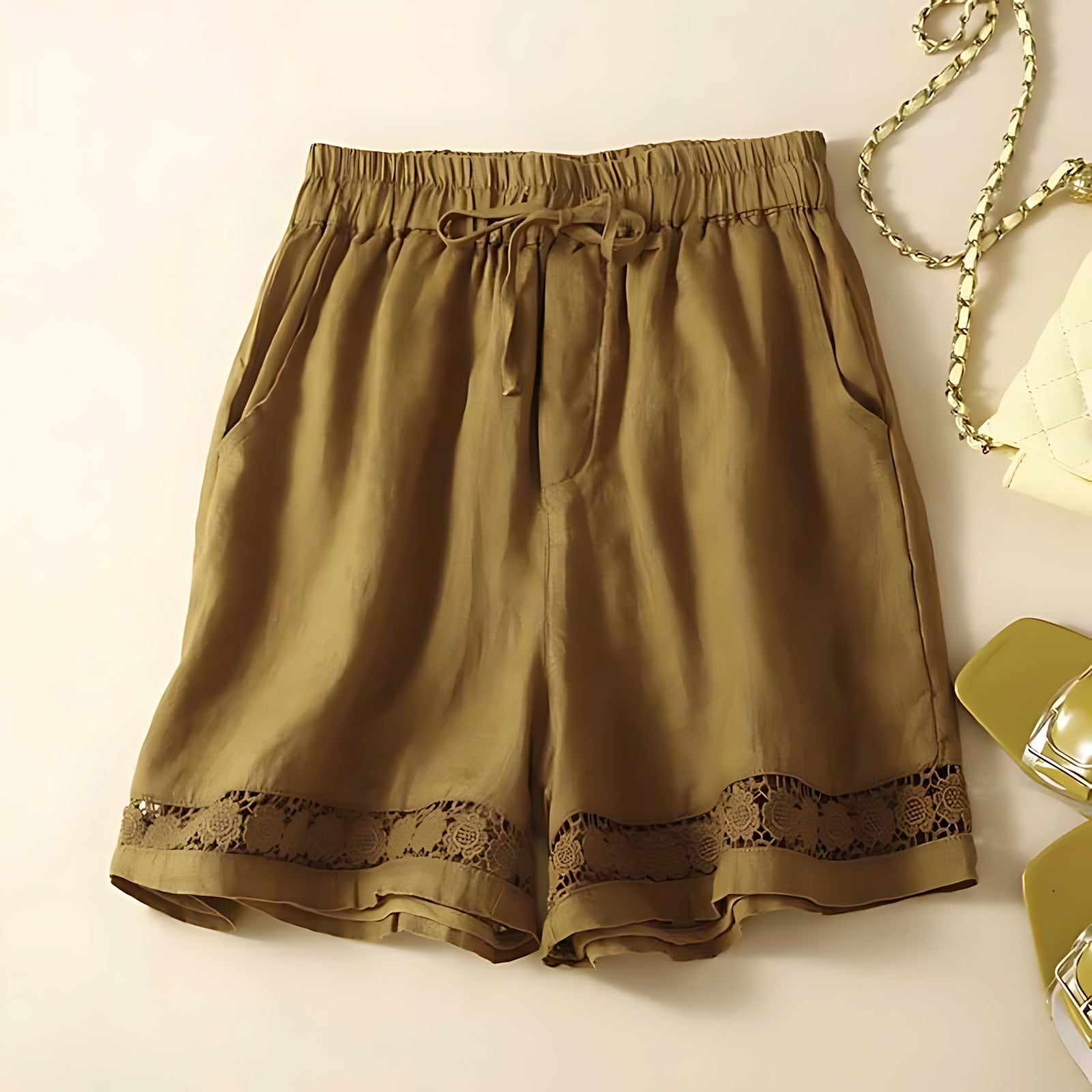 Serenity – Lace Trim Flowy Summer Shorts
