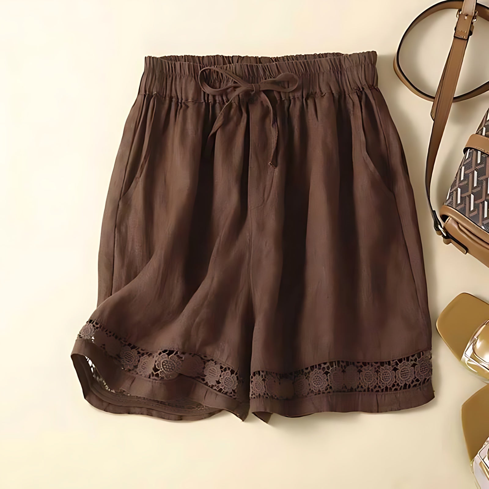 Serenity – Lace Trim Flowy Summer Shorts
