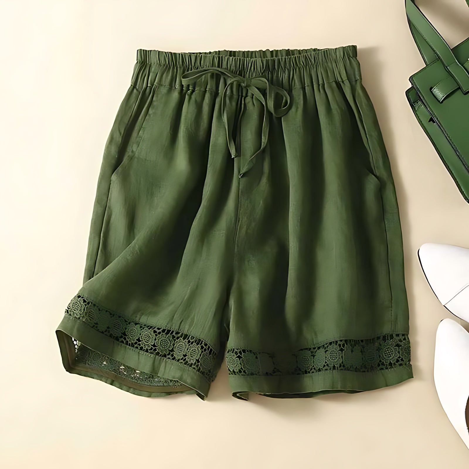 Serenity – Lace Trim Flowy Summer Shorts
