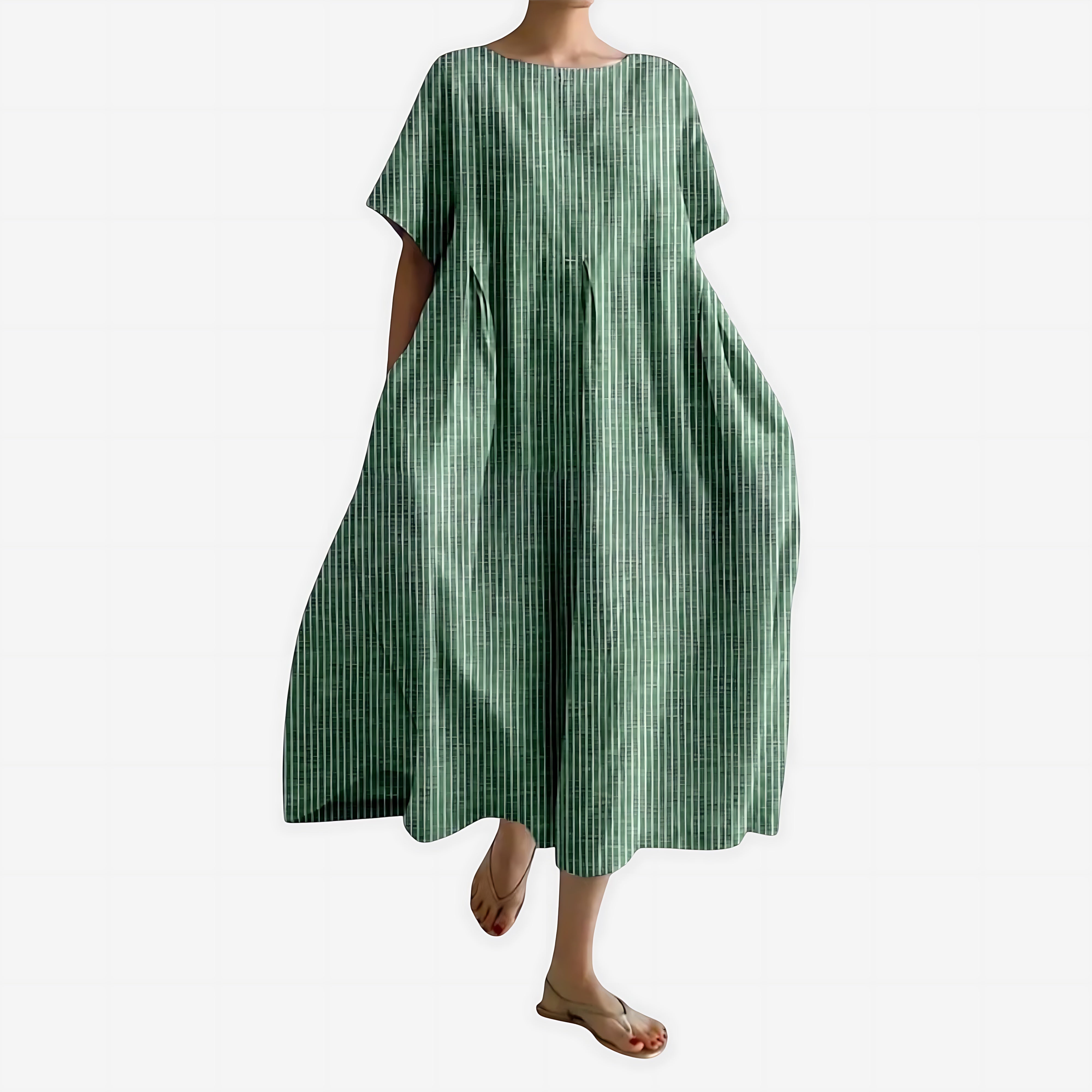 Serenity – Oversized Short Sleeve Shift Midi Dress