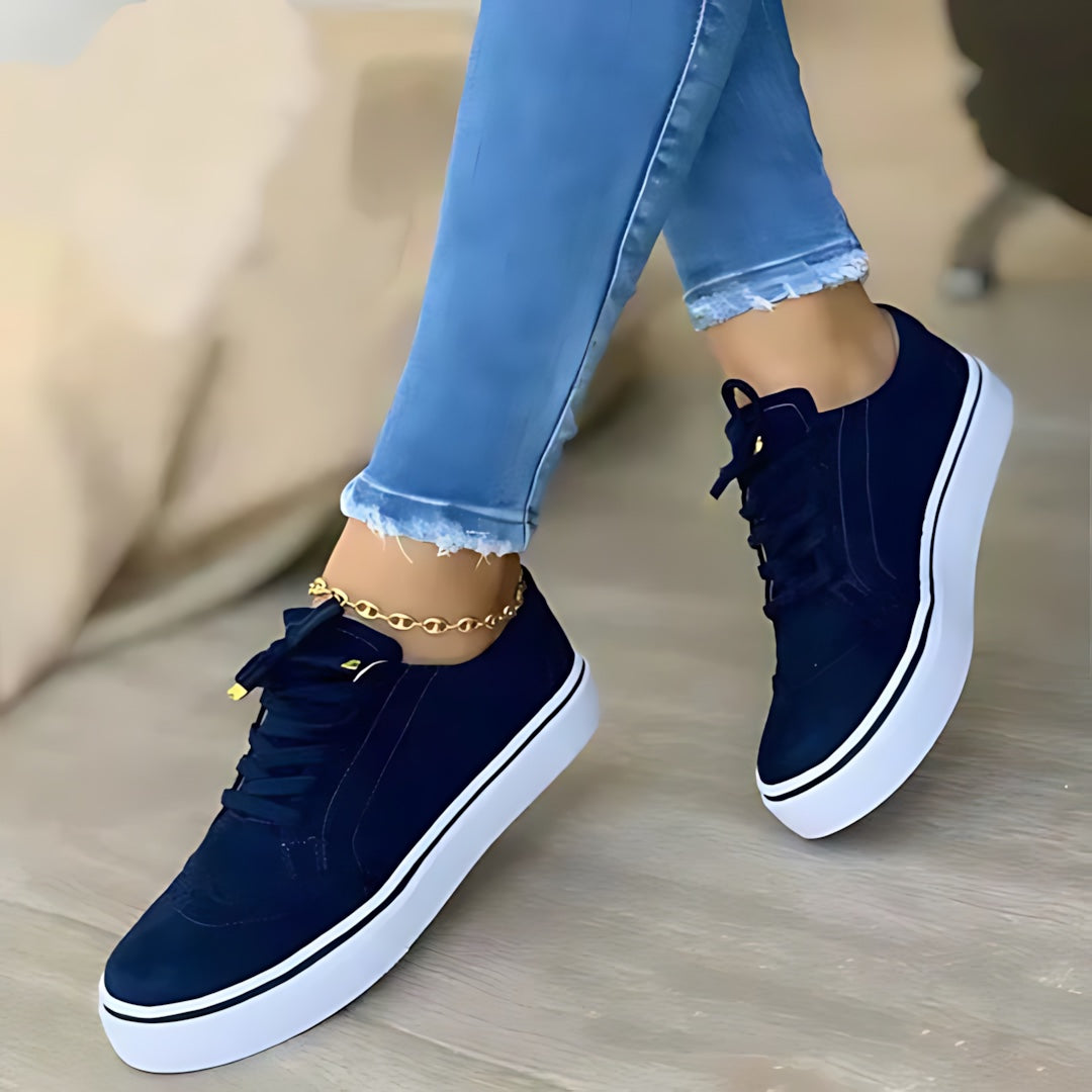 Sienna – Canvas Lace Up Low Top Sneakers