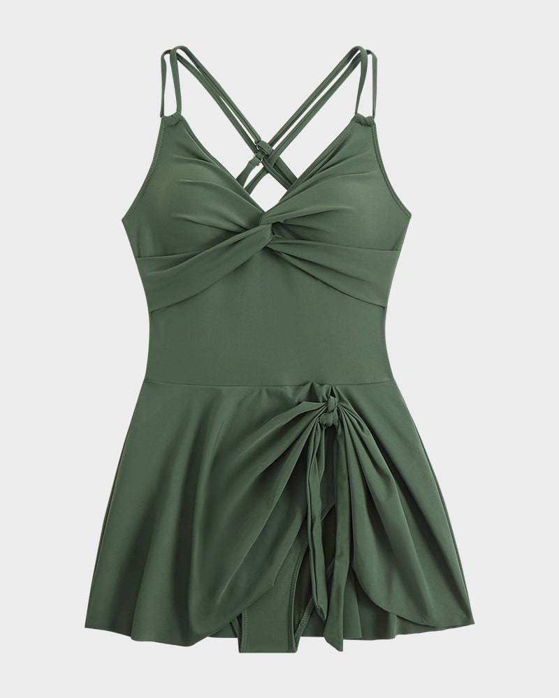 Serenity – V Neck Wrap Swimdress