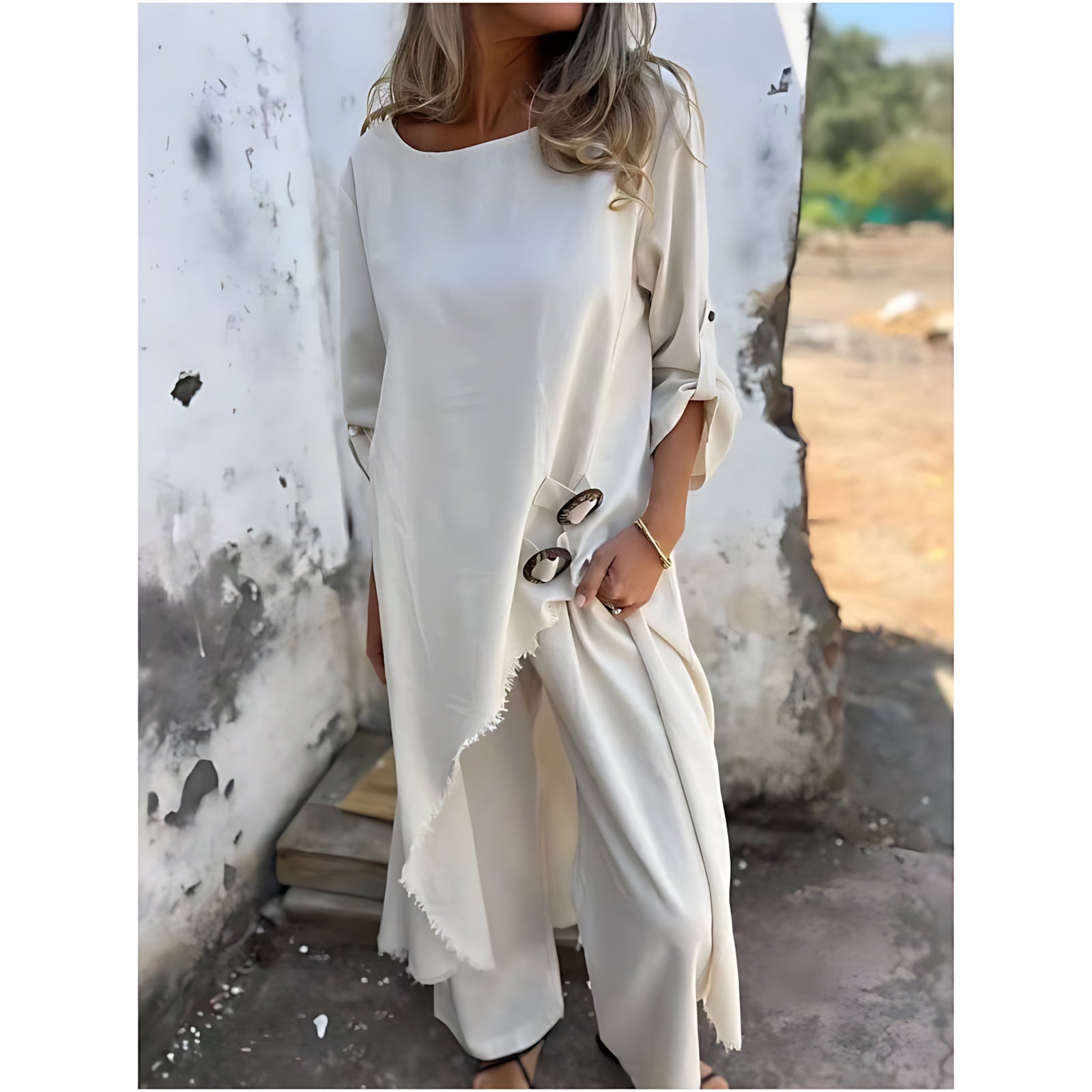 Skylar – Batwing Sleeve Flowy Kaftan Maxi Dress