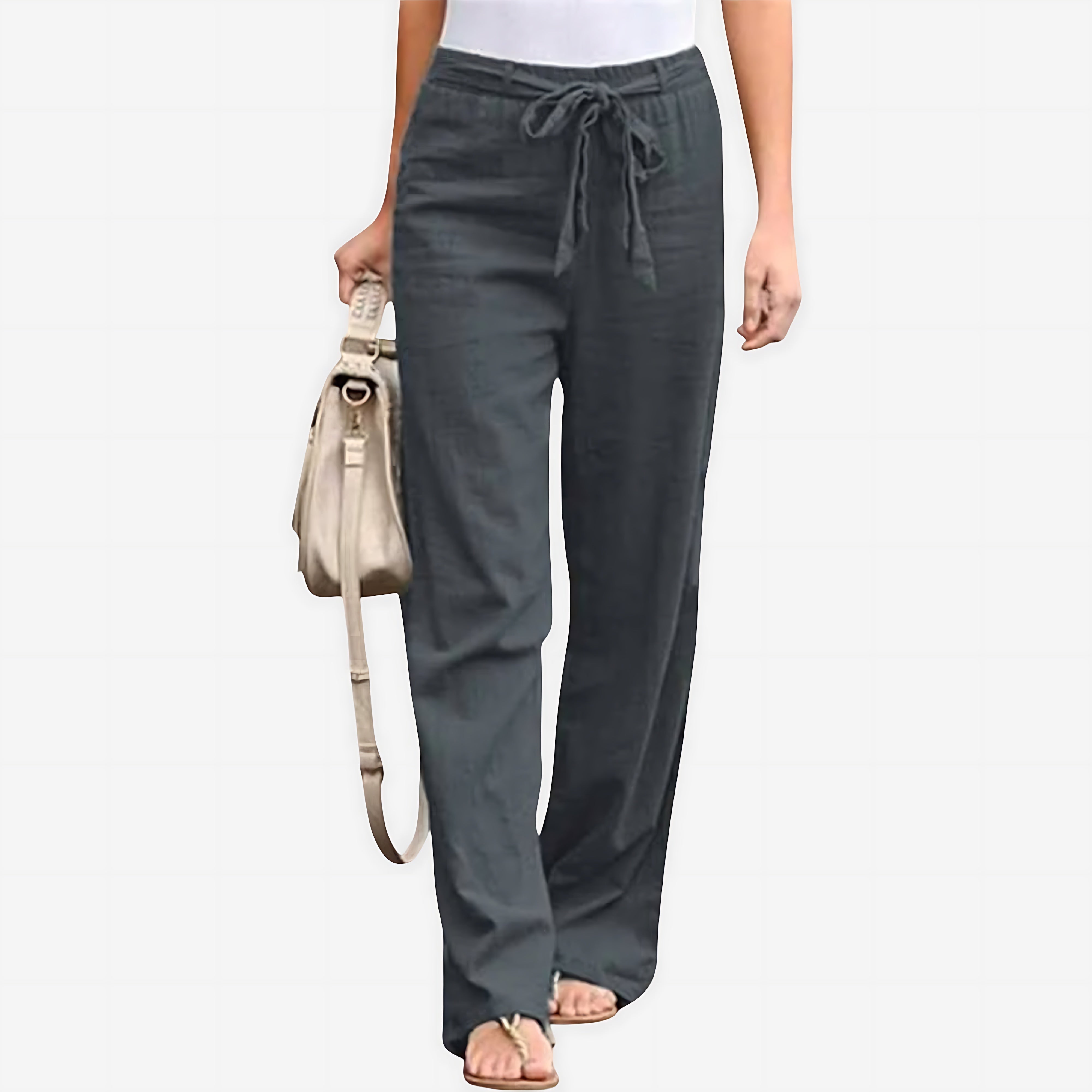 Skylar – Paperbag Waist Straight Leg Pants