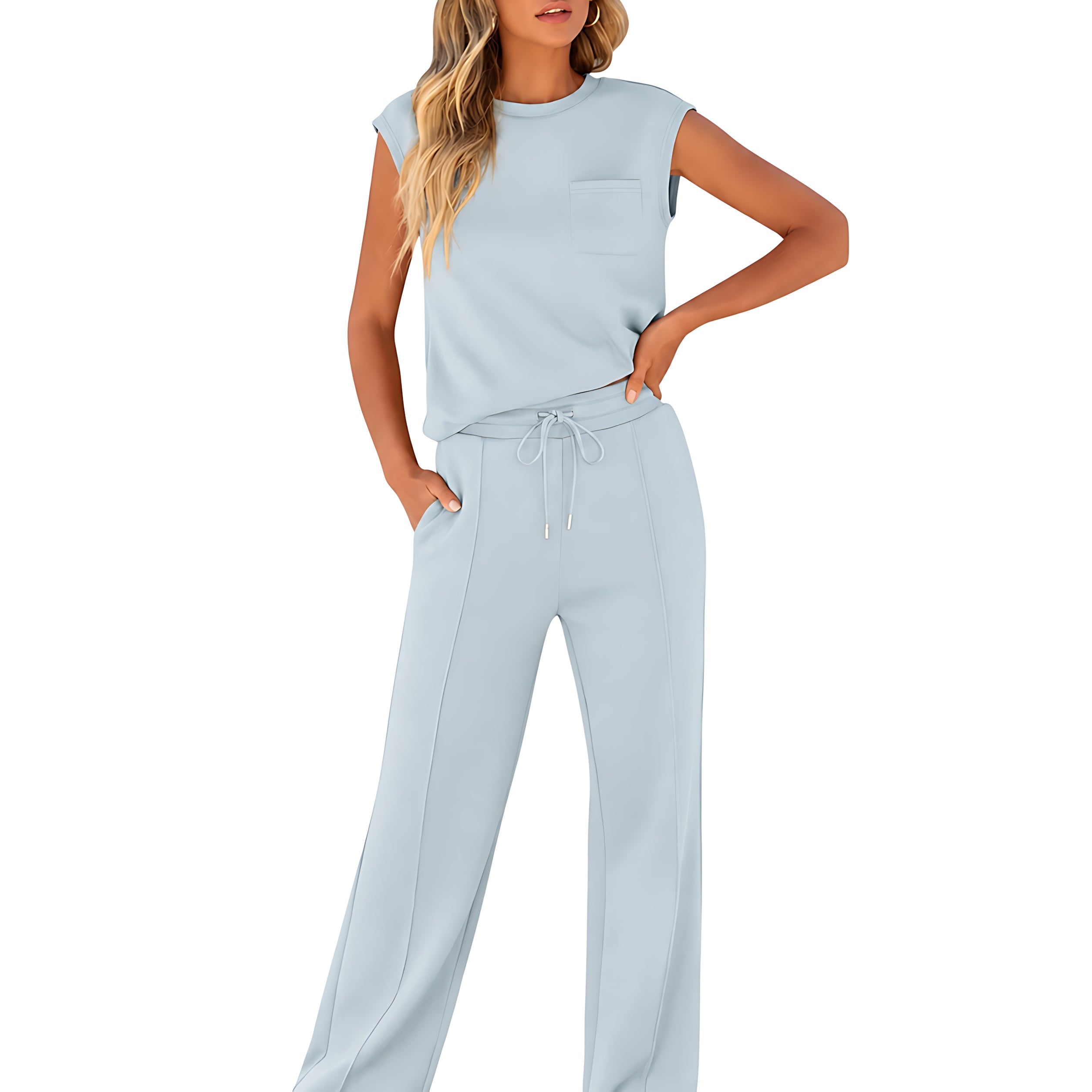 Skylar – Tank Top And Straight Leg Pants Lounge Co-ord