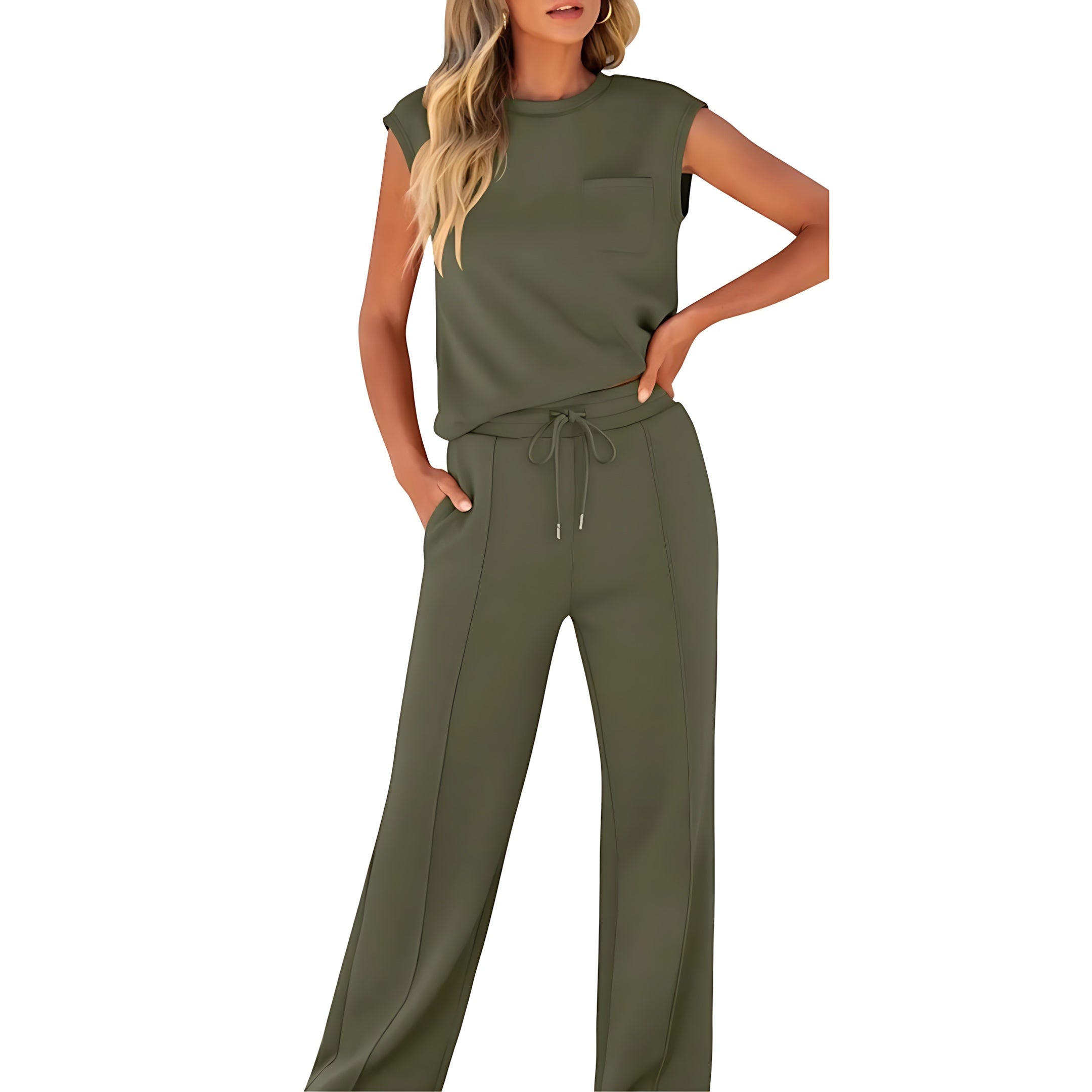 Skylar – Tank Top And Straight Leg Pants Lounge Co-ord