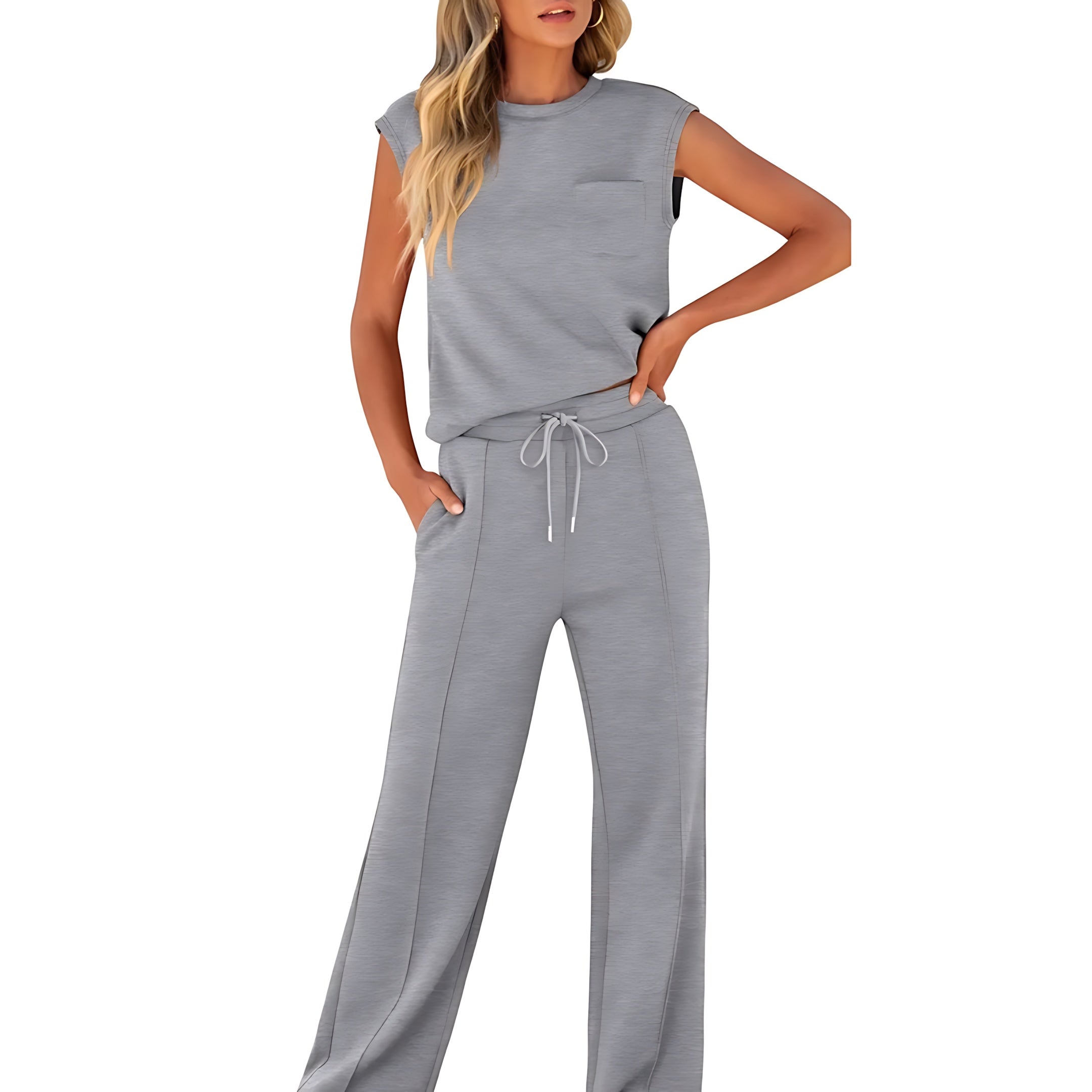 Skylar – Tank Top And Straight Leg Pants Lounge Co-ord