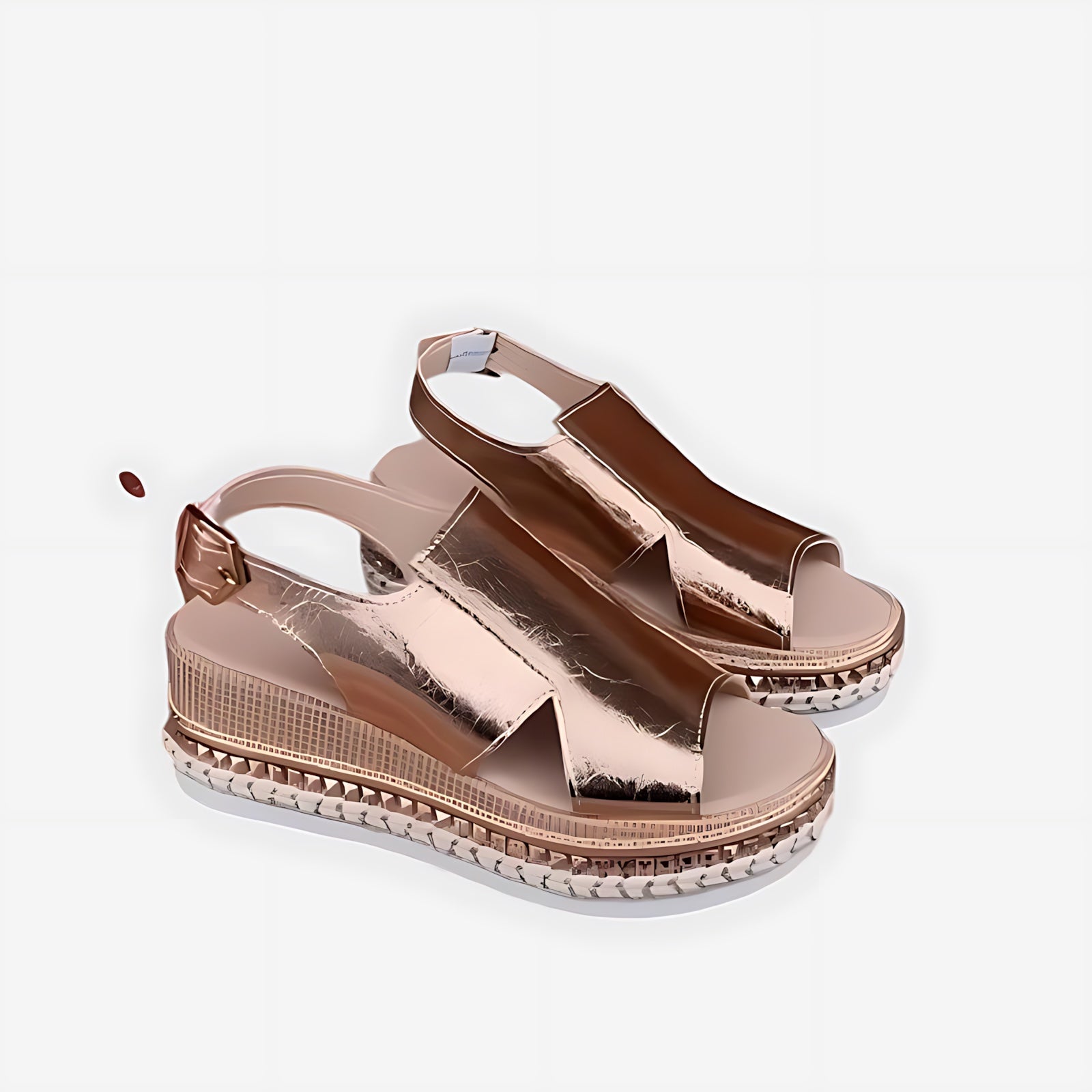 Sloane – Metallic Low Wedge Slide Sandals