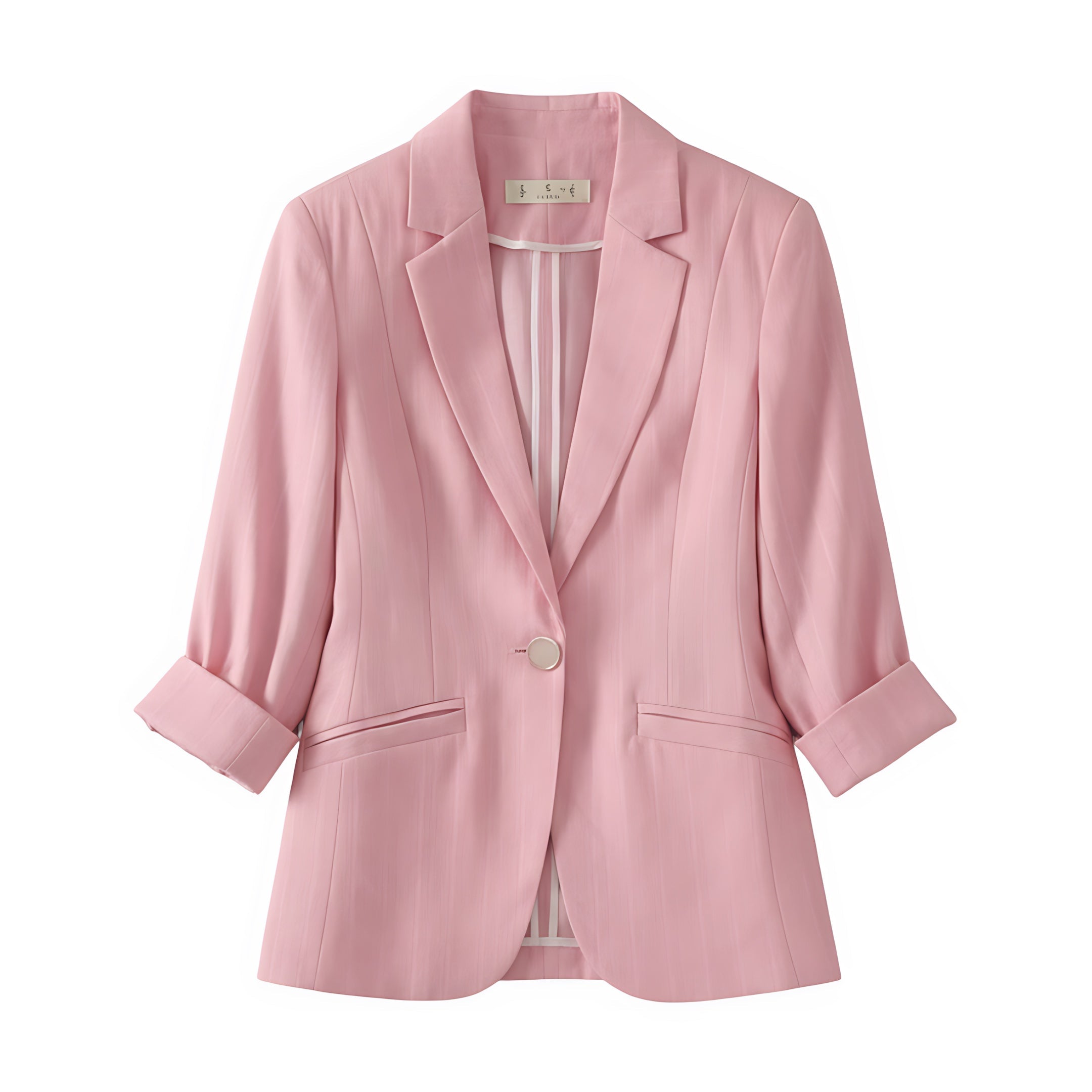 Sloane – Ruched Sleeve Single Button Blazer