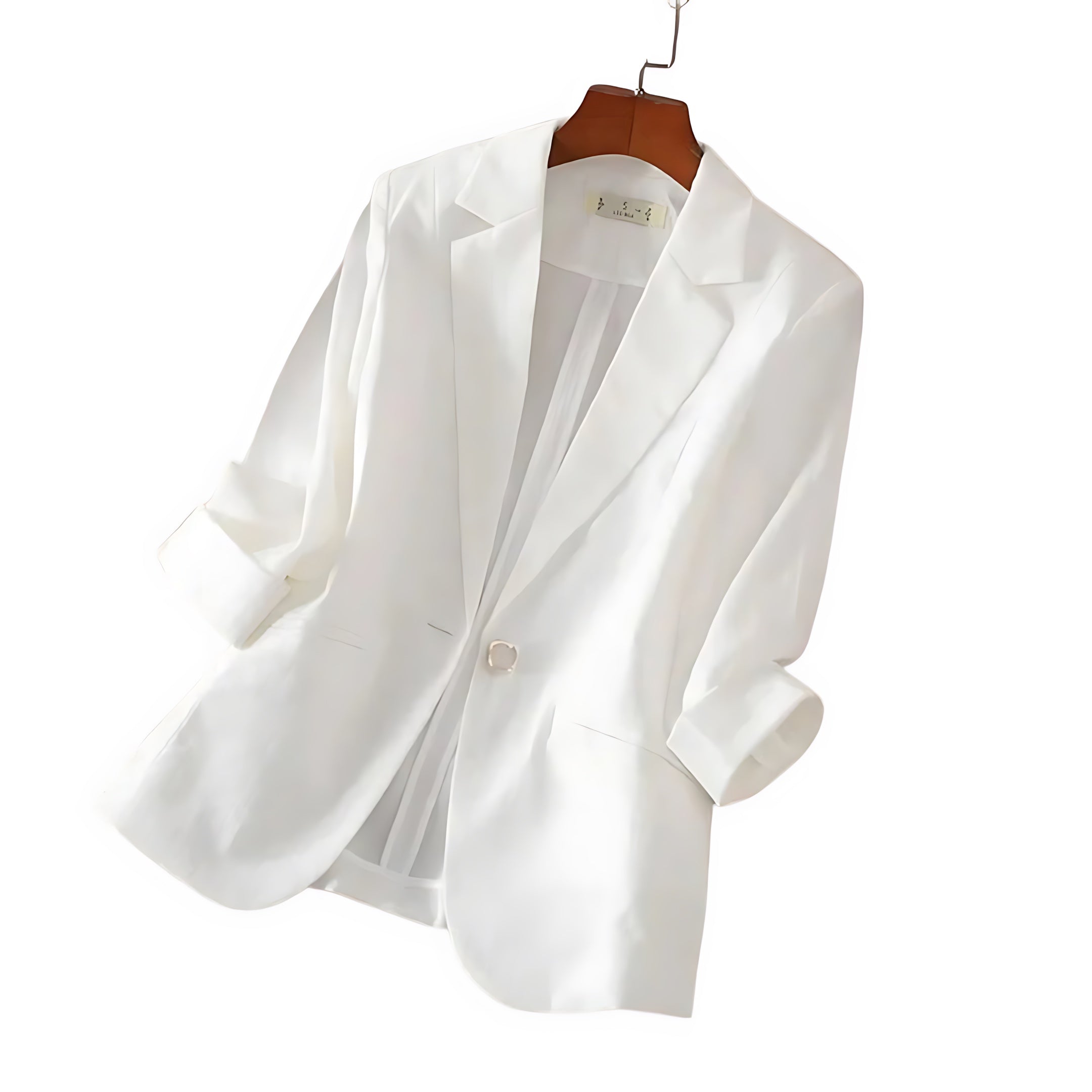 Sloane – Ruched Sleeve Single Button Blazer