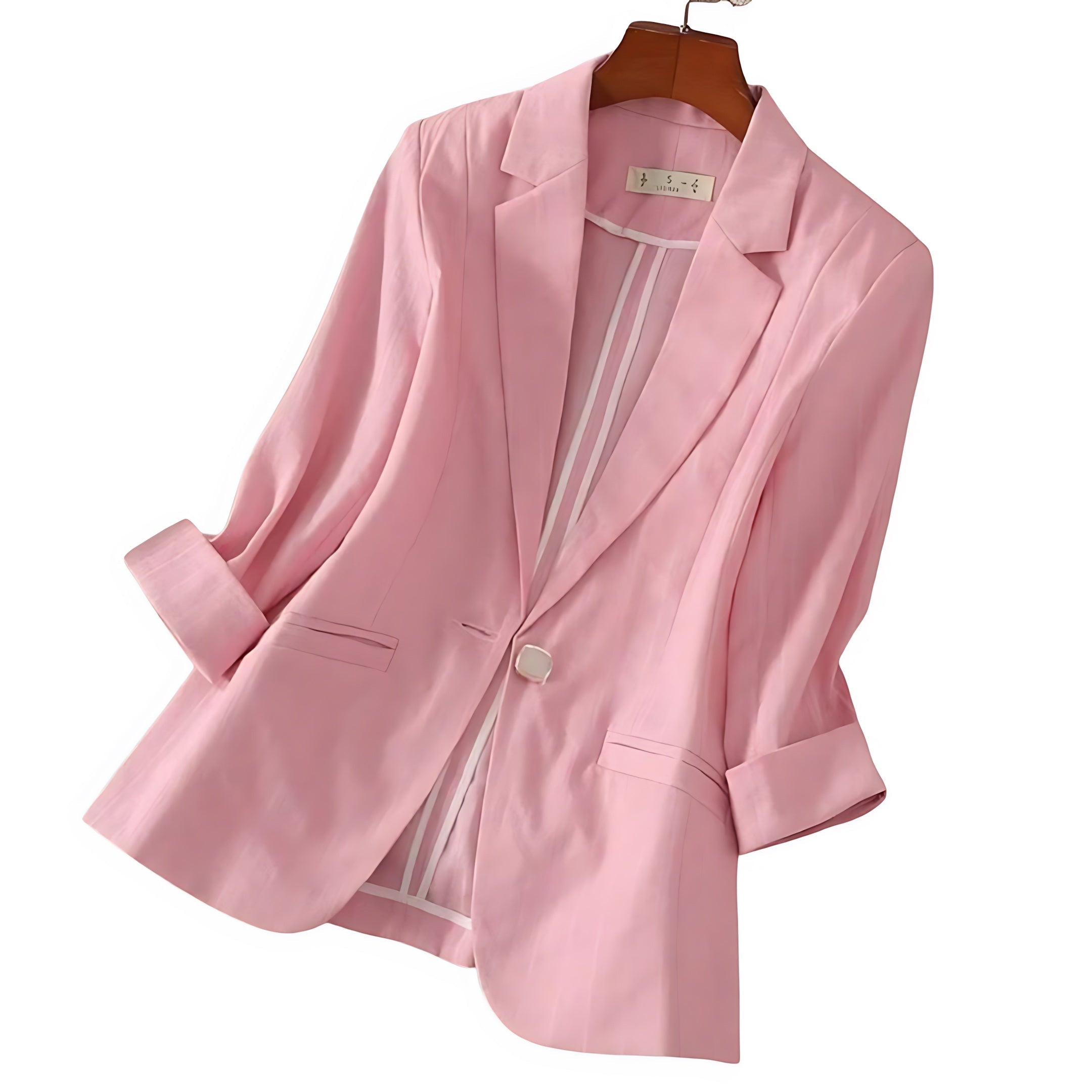 Sloane – Ruched Sleeve Single Button Blazer