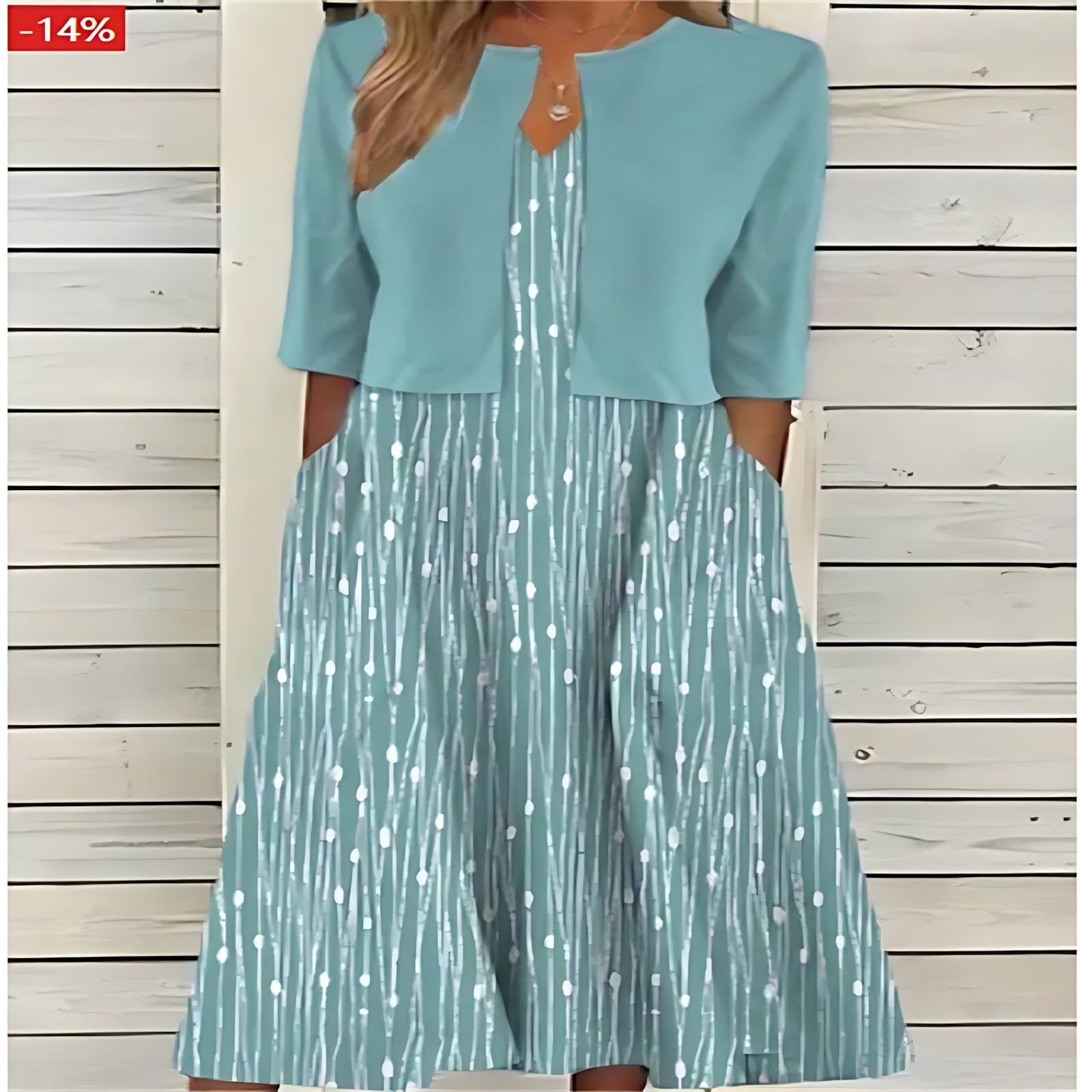 Sofia – Floral Print Swing A Line Midi Dress