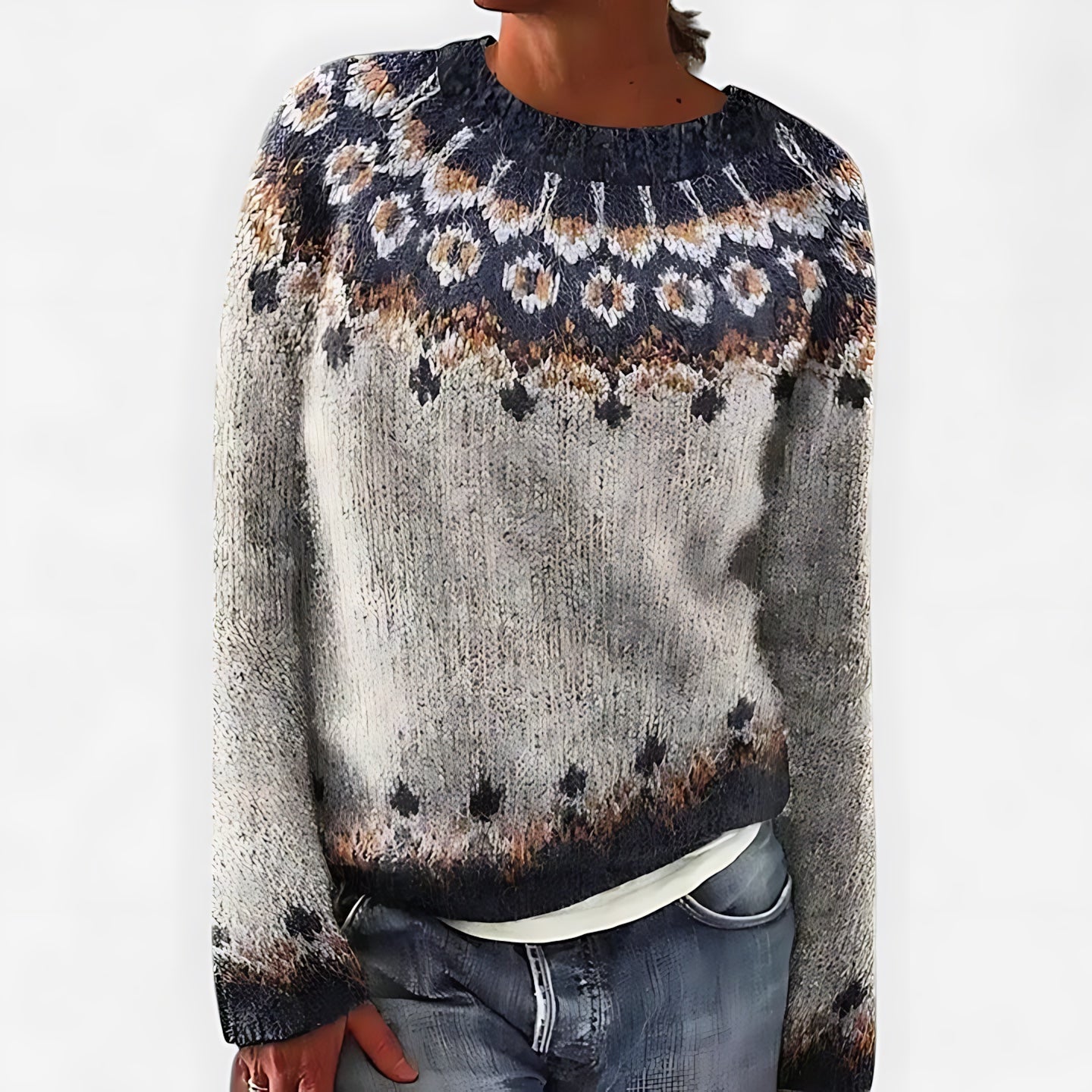 Sofia – Nordic Fair Isle Knit Sweater