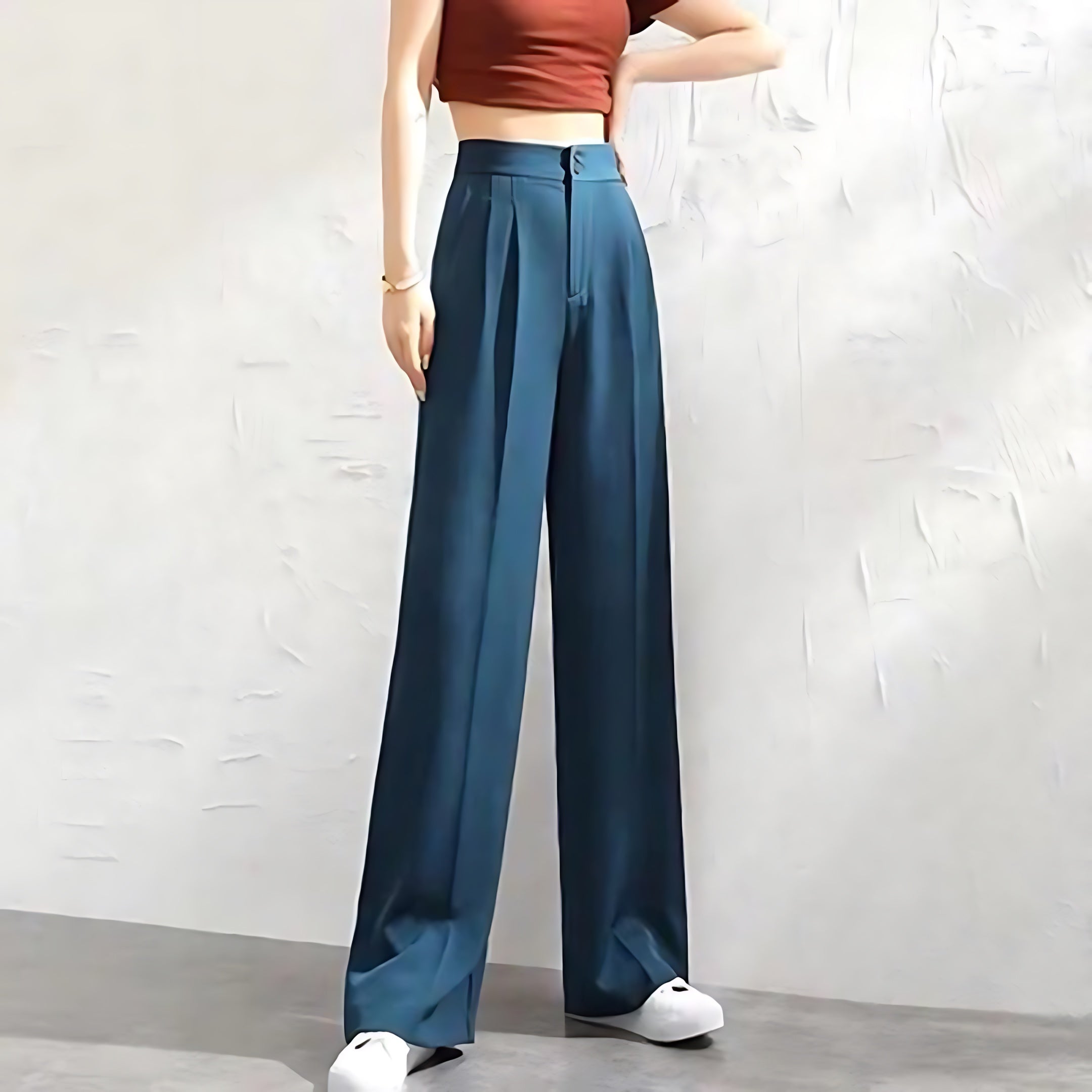 Sophia – High Waist Flowy Wide Leg Pants