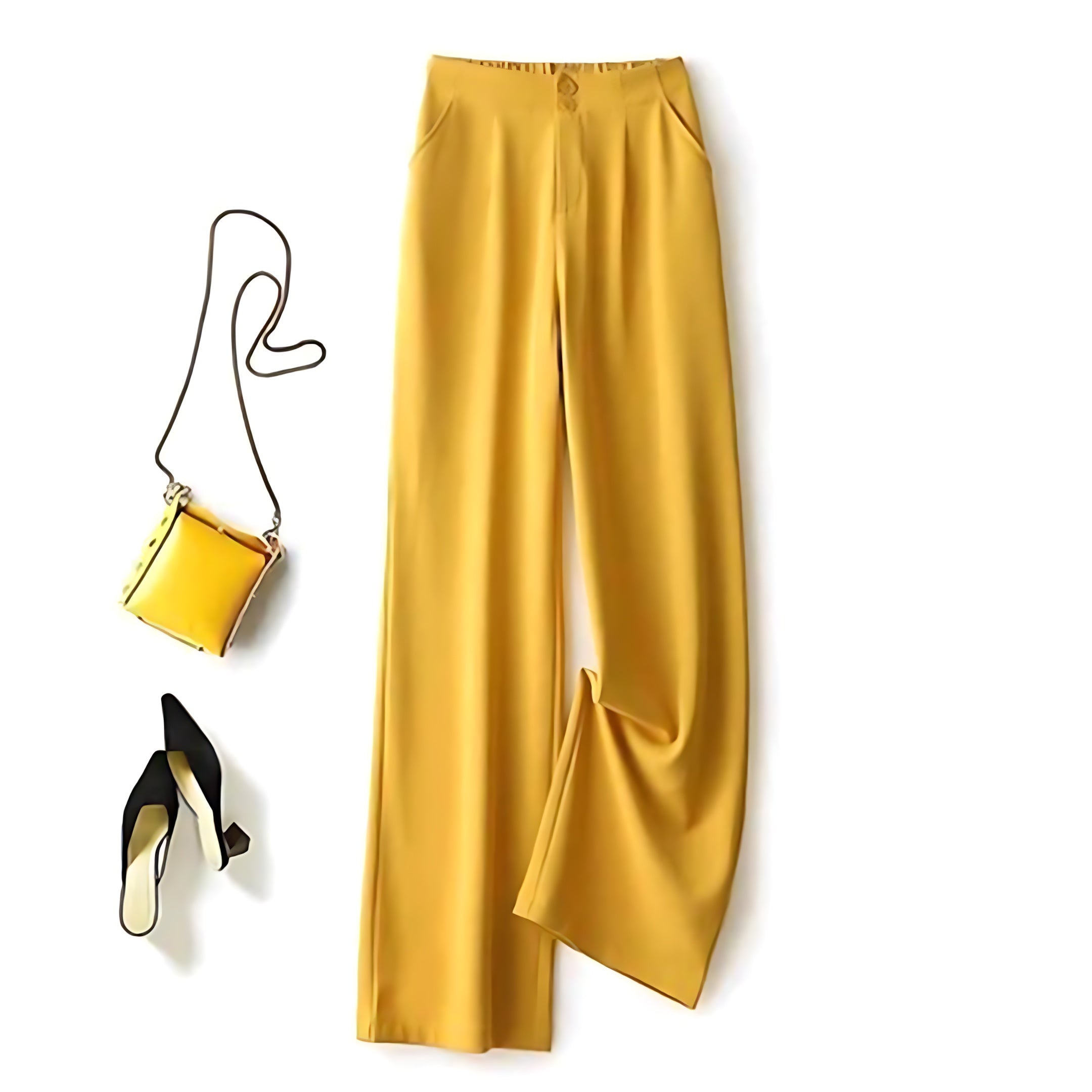 Sophia – High Waist Flowy Wide Leg Pants