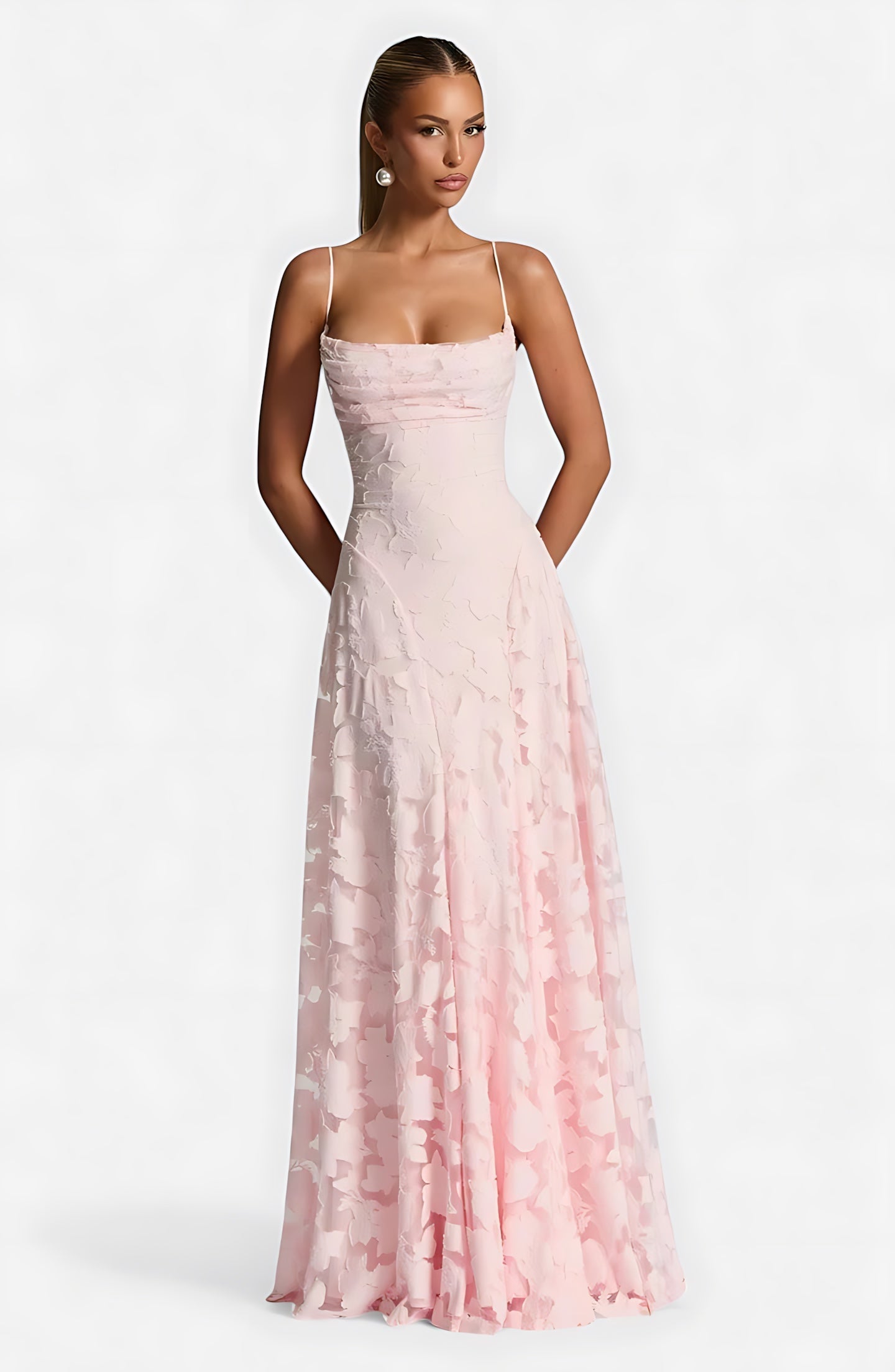 Sophia – Lace A-Line Evening Maxi Dress