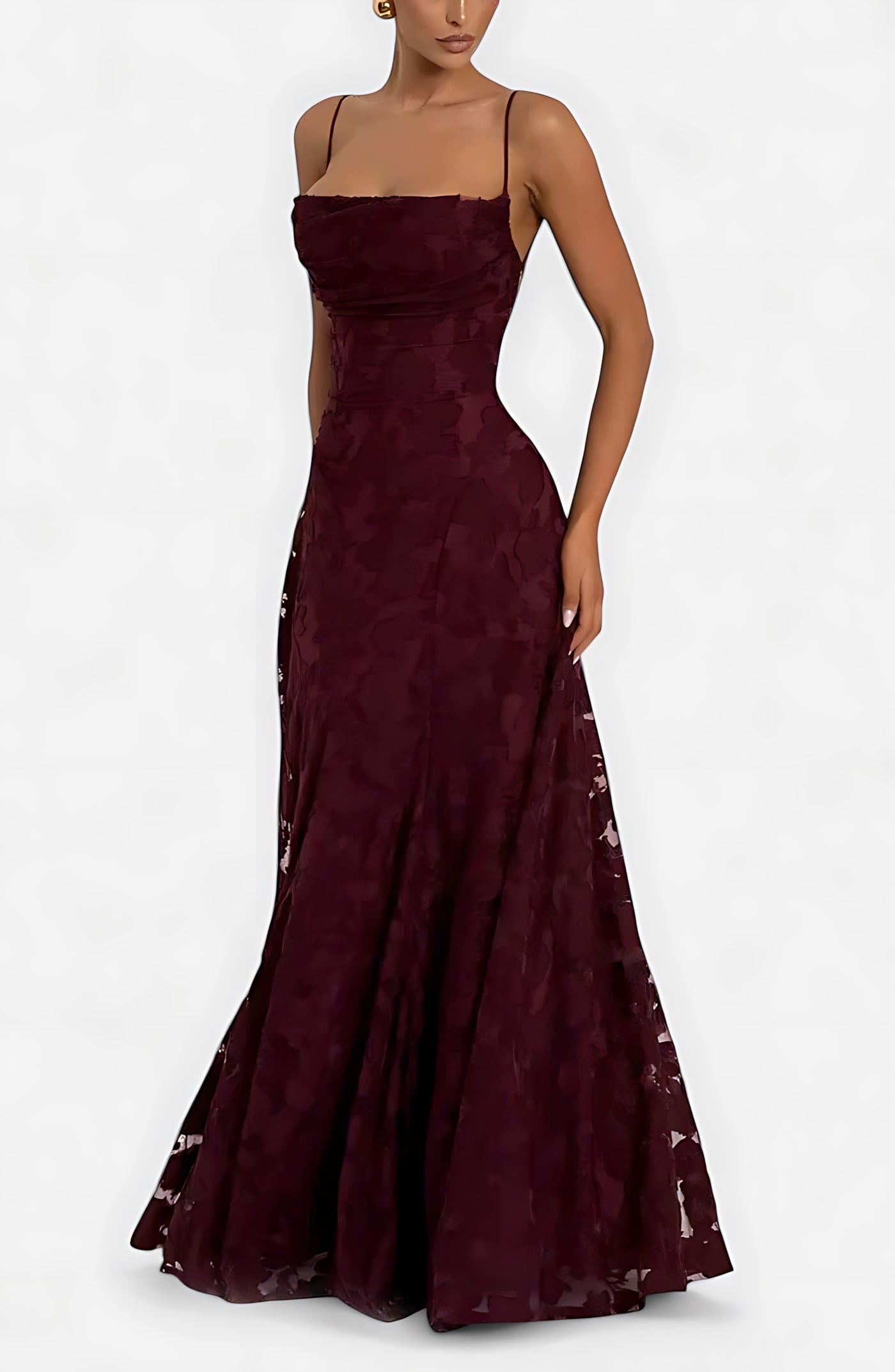Sophia – Lace A-Line Evening Maxi Dress