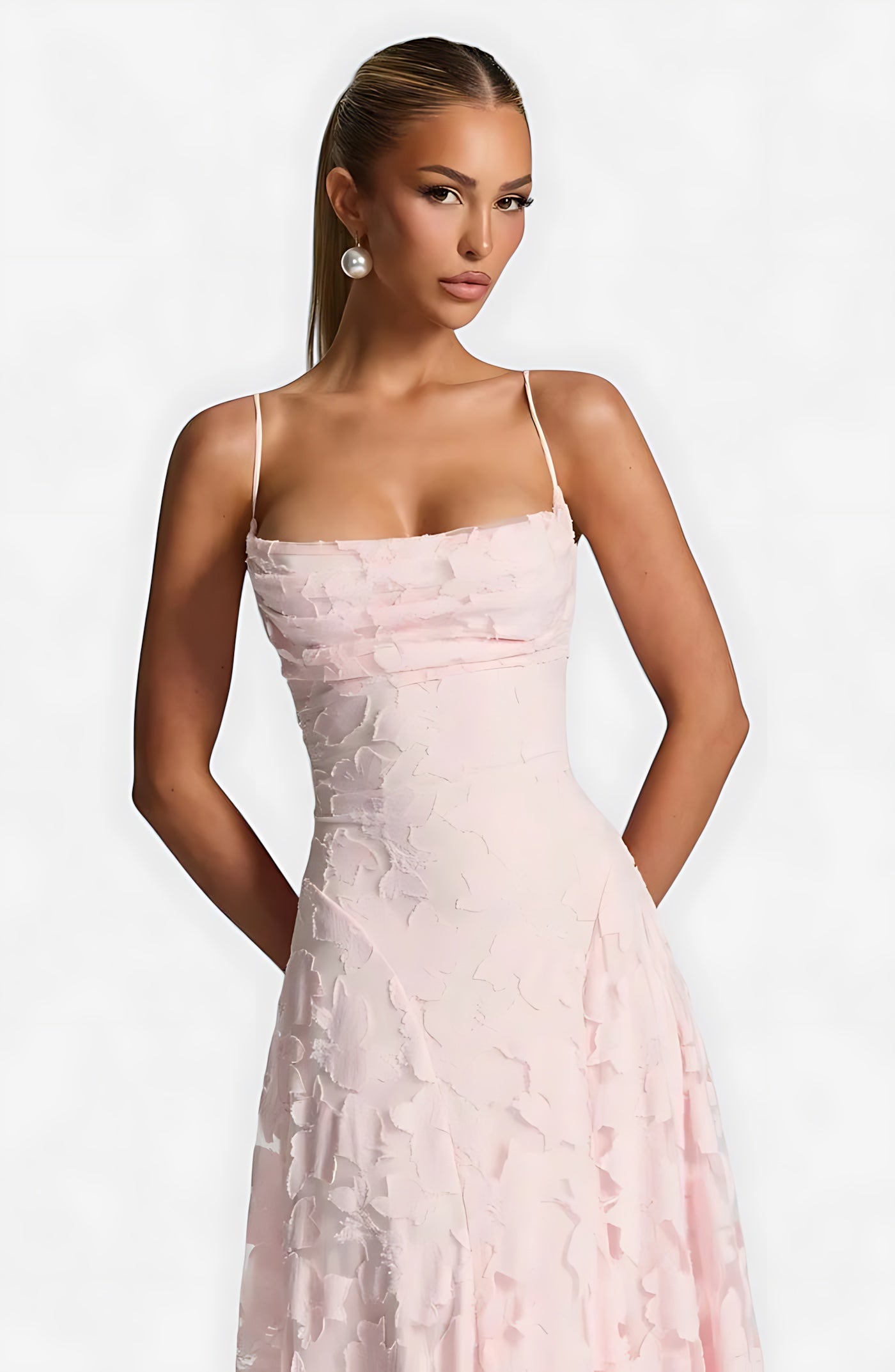 Sophia – Lace A-Line Evening Maxi Dress