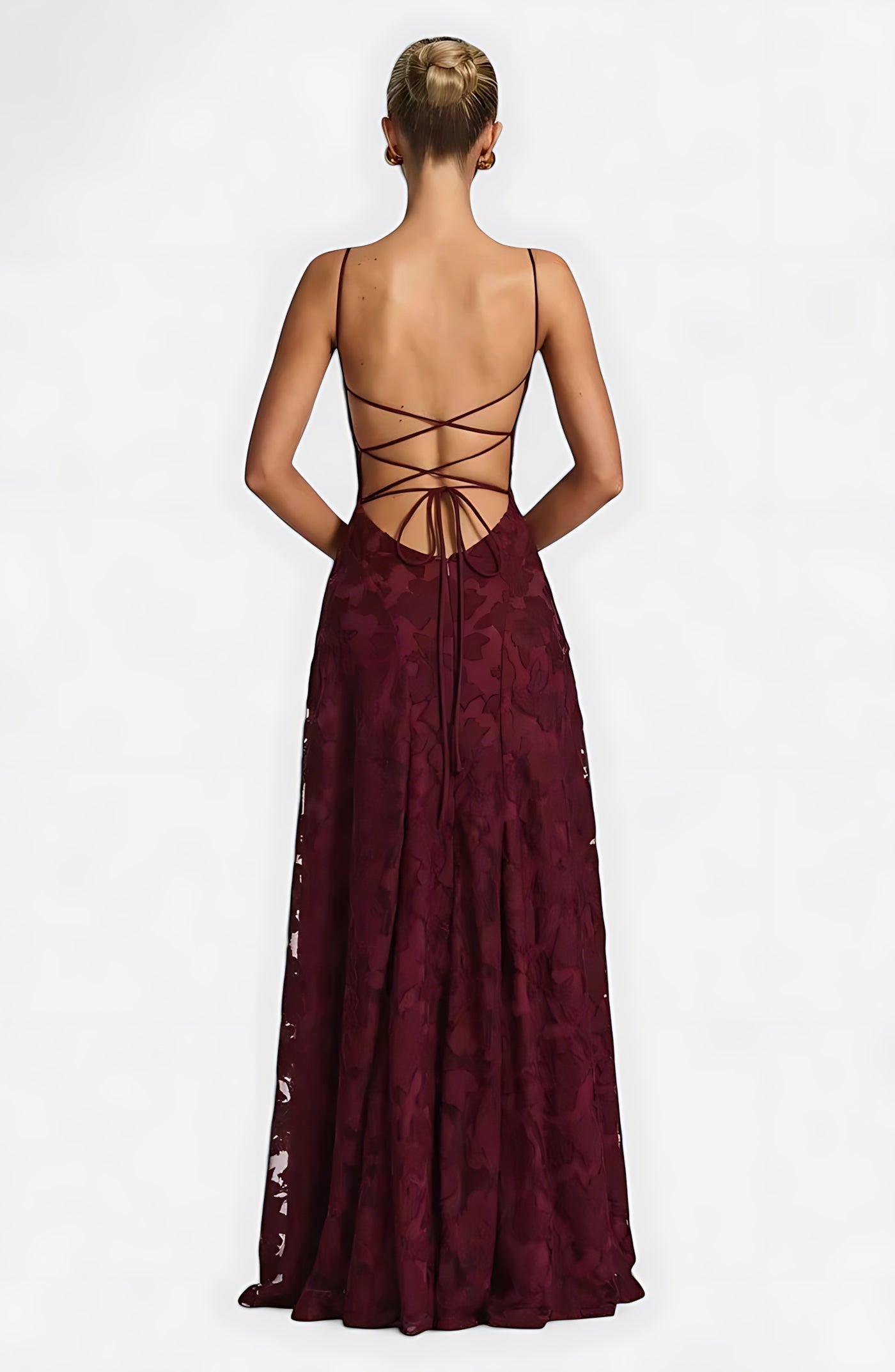 Sophia – Lace A-Line Evening Maxi Dress