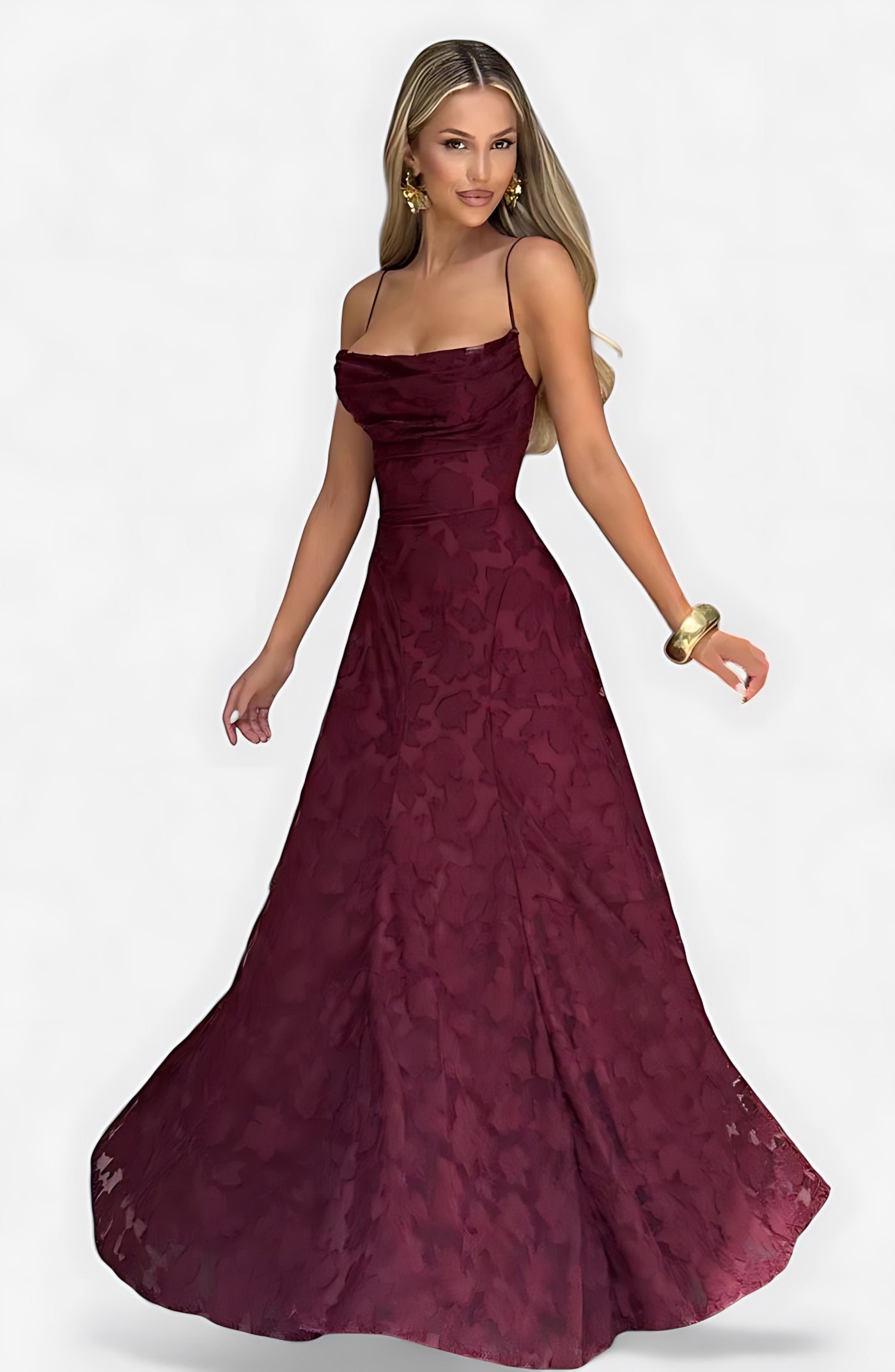 Sophia – Lace A-Line Evening Maxi Dress