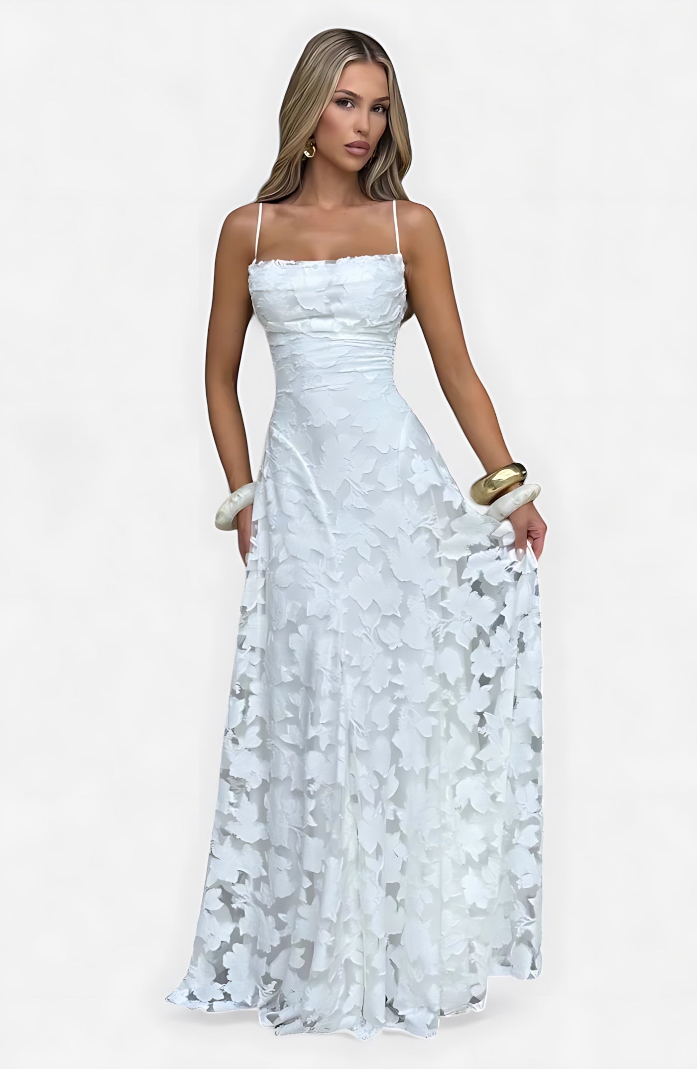 Sophia – Lace A-Line Evening Maxi Dress