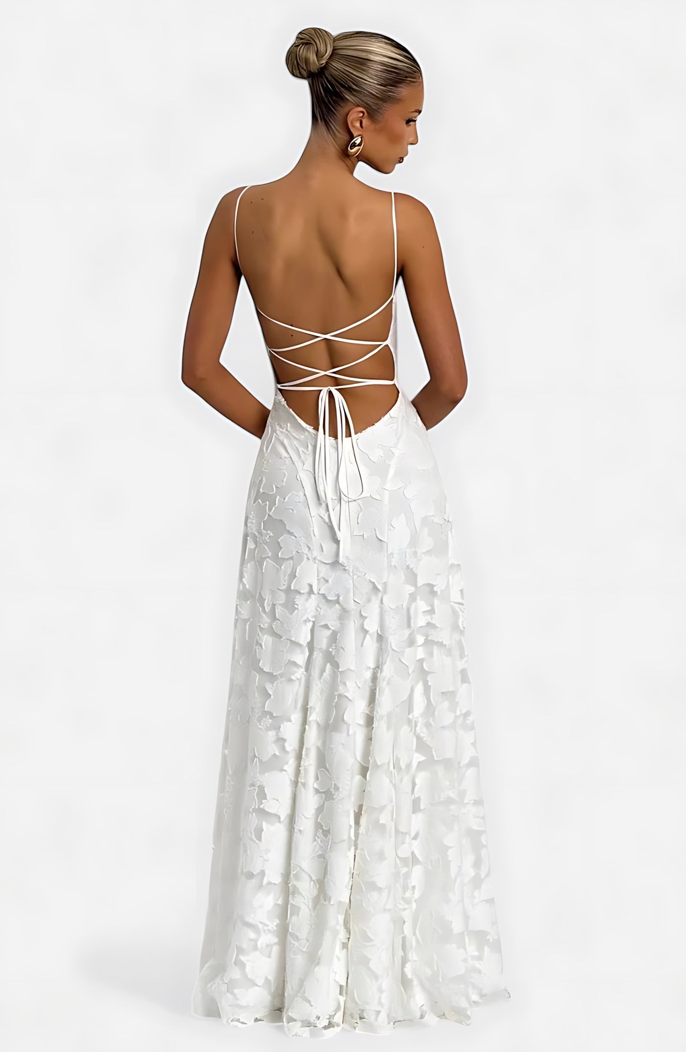 Sophia – Lace A-Line Evening Maxi Dress