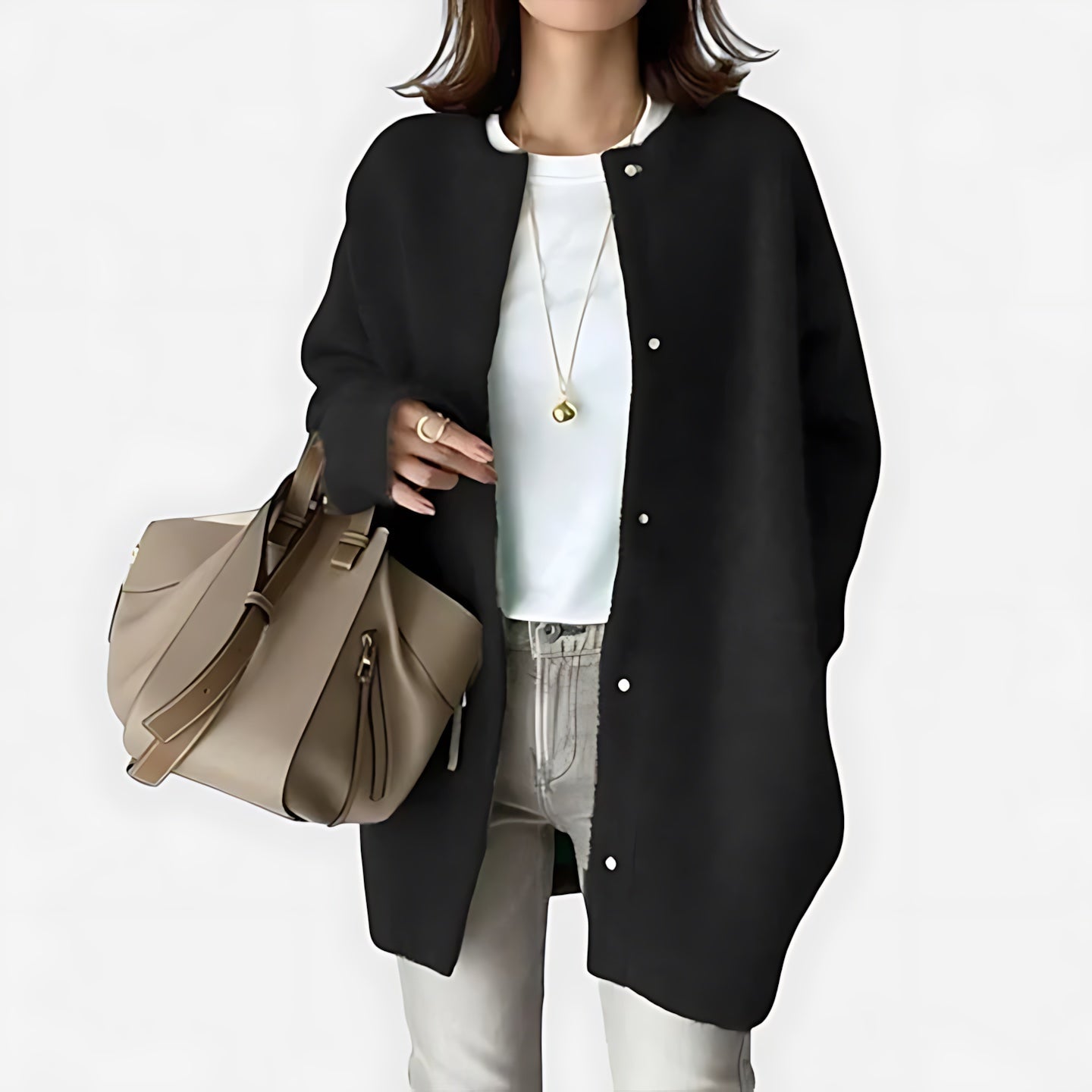 Sophie – Oversized Button Up Knit Cardigan