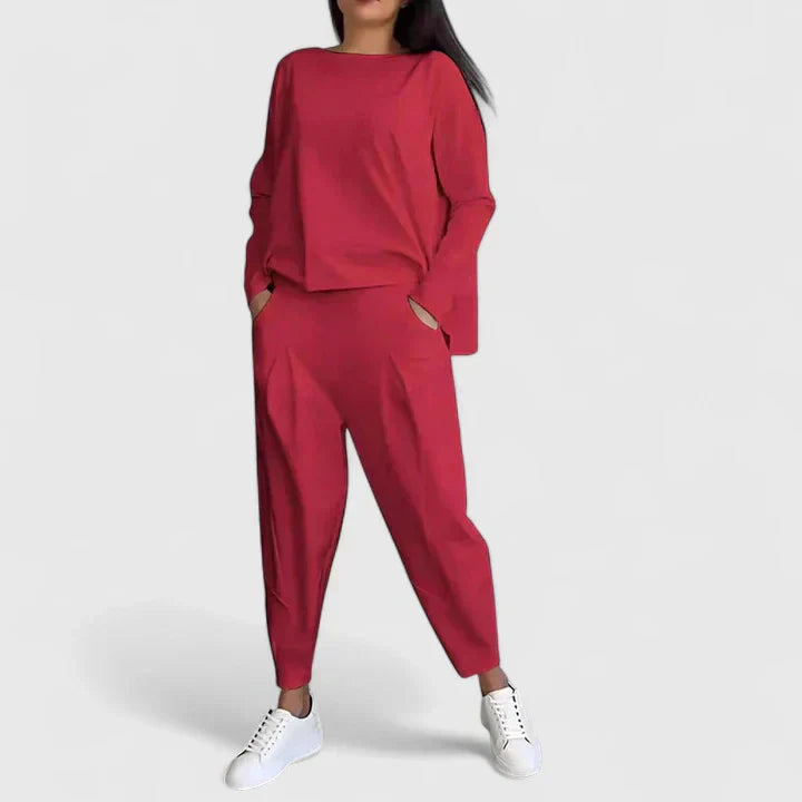Blakely – Long Sleeve Top and Wide Leg Pants Set