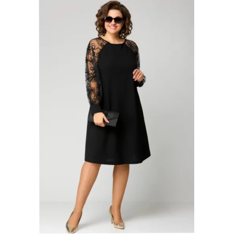Maggie – Lace Sleeve A Line Cocktail Dress