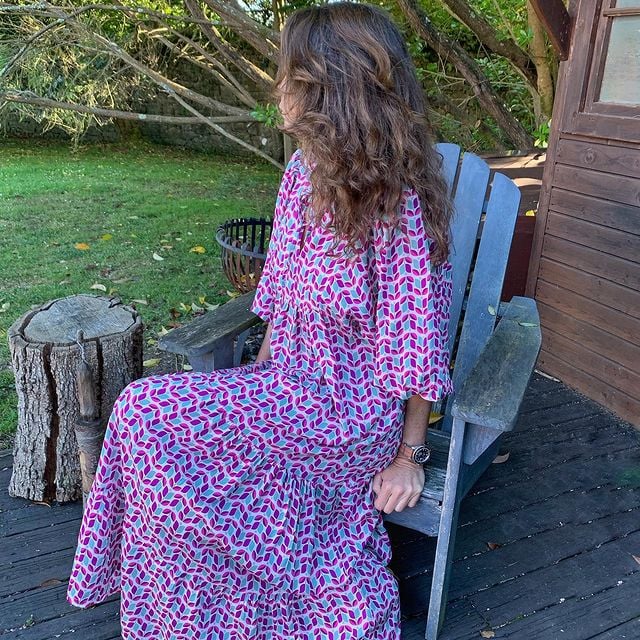 Cara – Ditsy Floral Puff Sleeve Boho Midi Dress