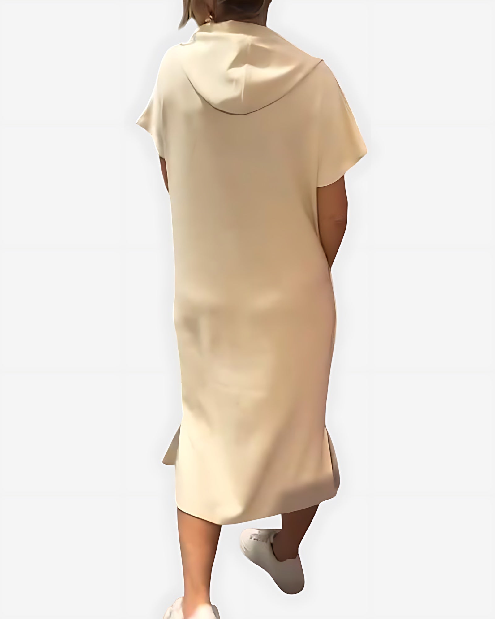 Stella – Short Sleeve Midi Hoodie Dress