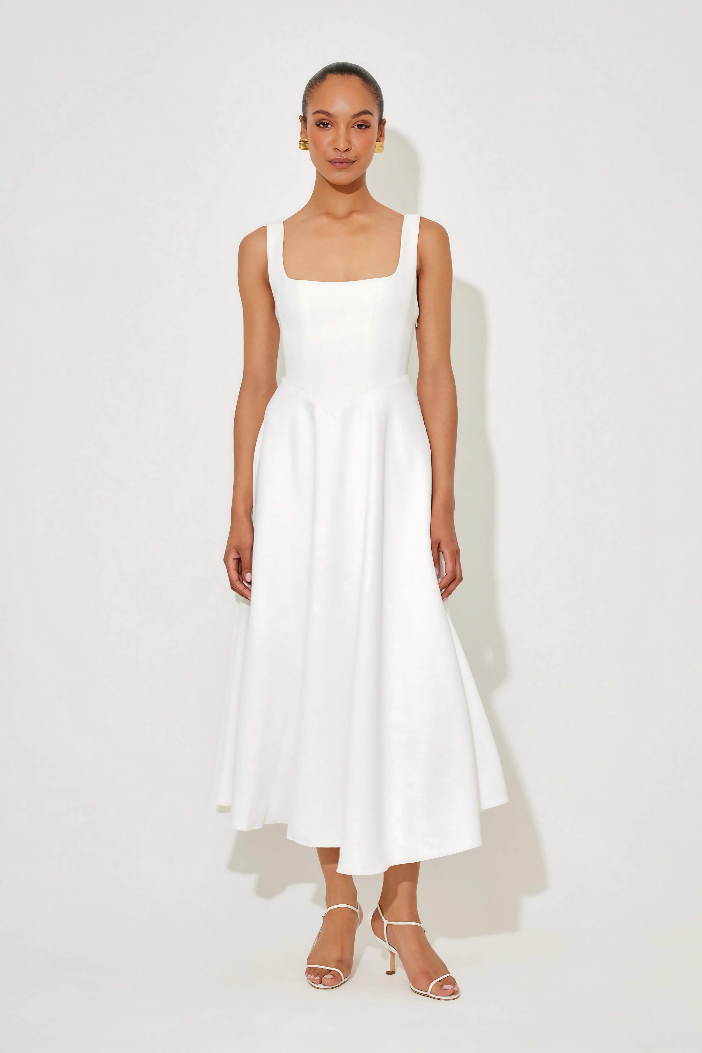 Stella – Square Neck A Line Formal Maxi Dress