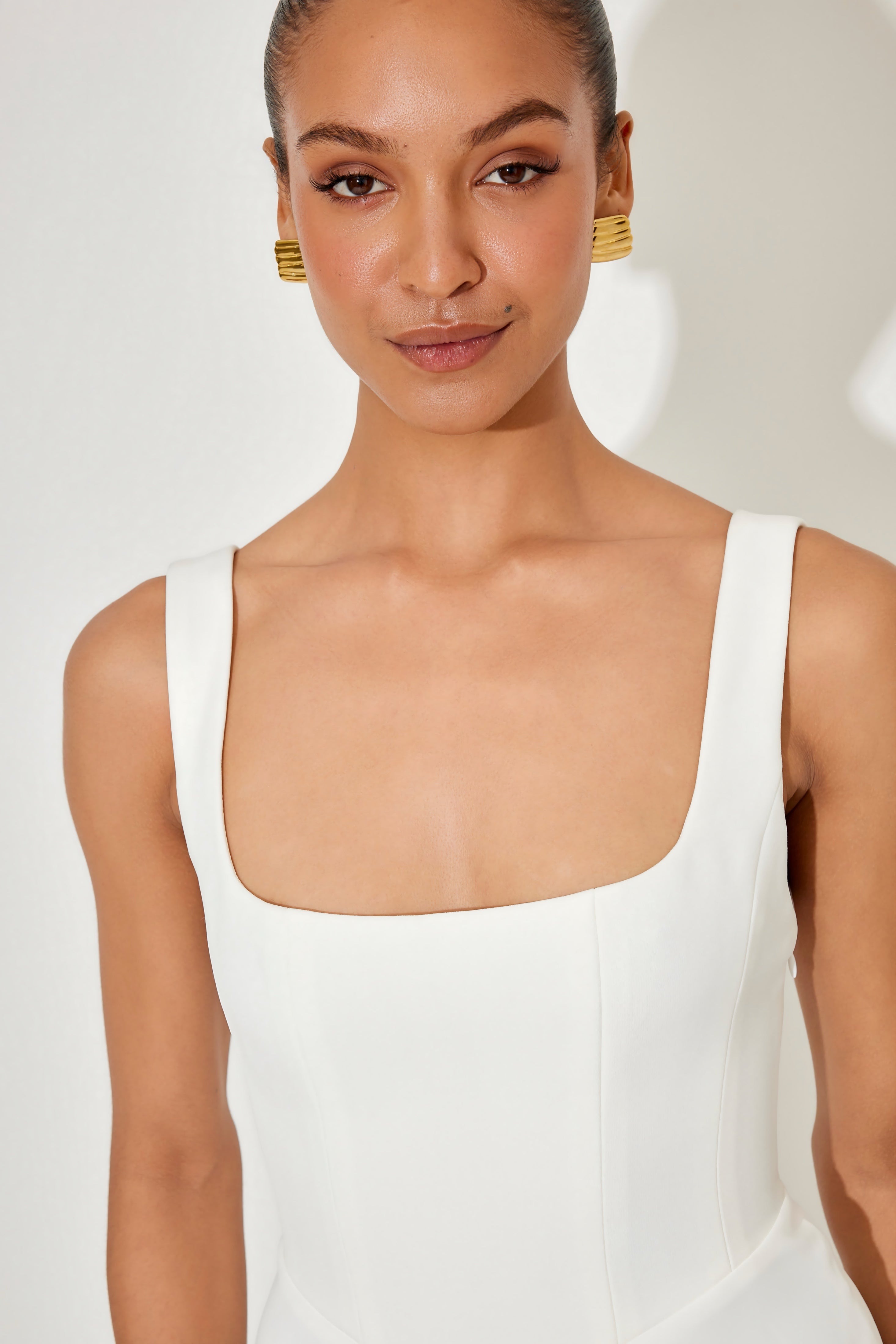 Stella – Square Neck A Line Formal Maxi Dress
