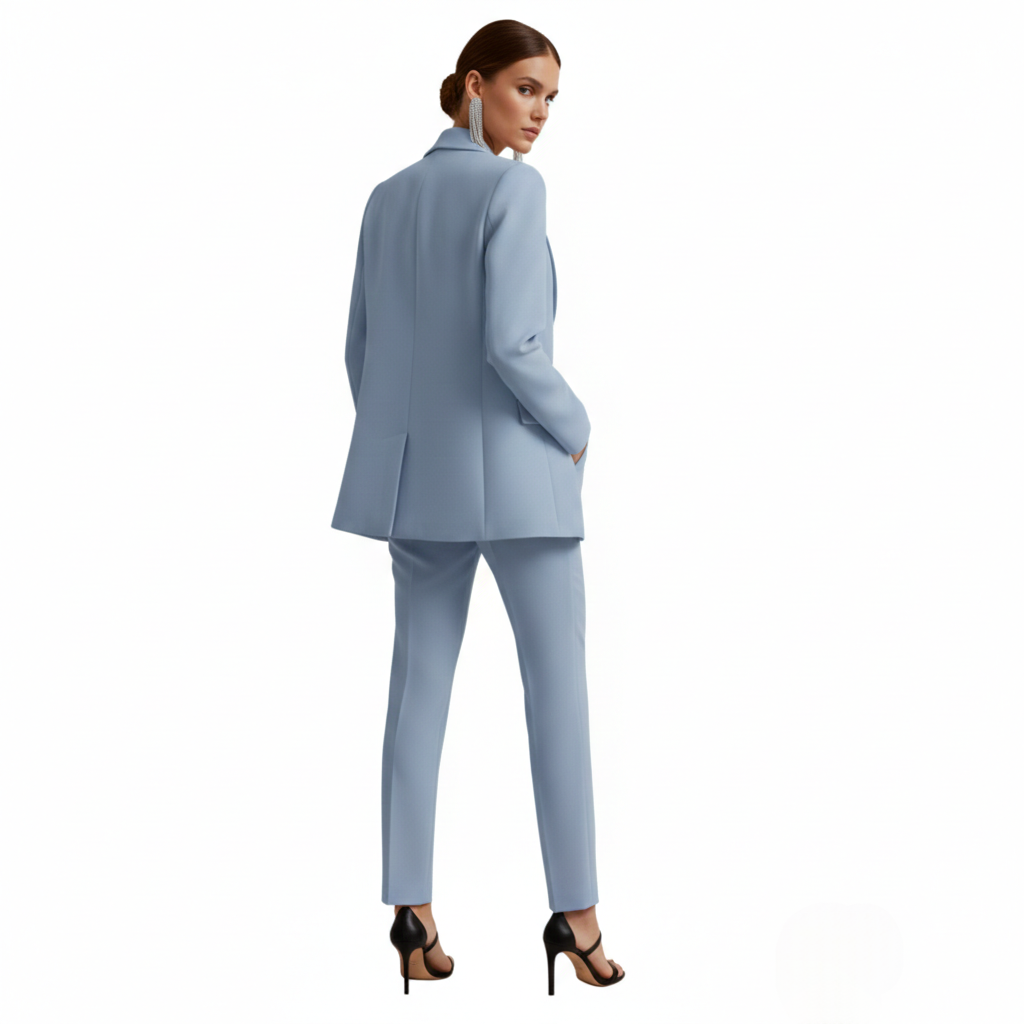 Marina – Double Breasted Blazer And Pants Suit Set
