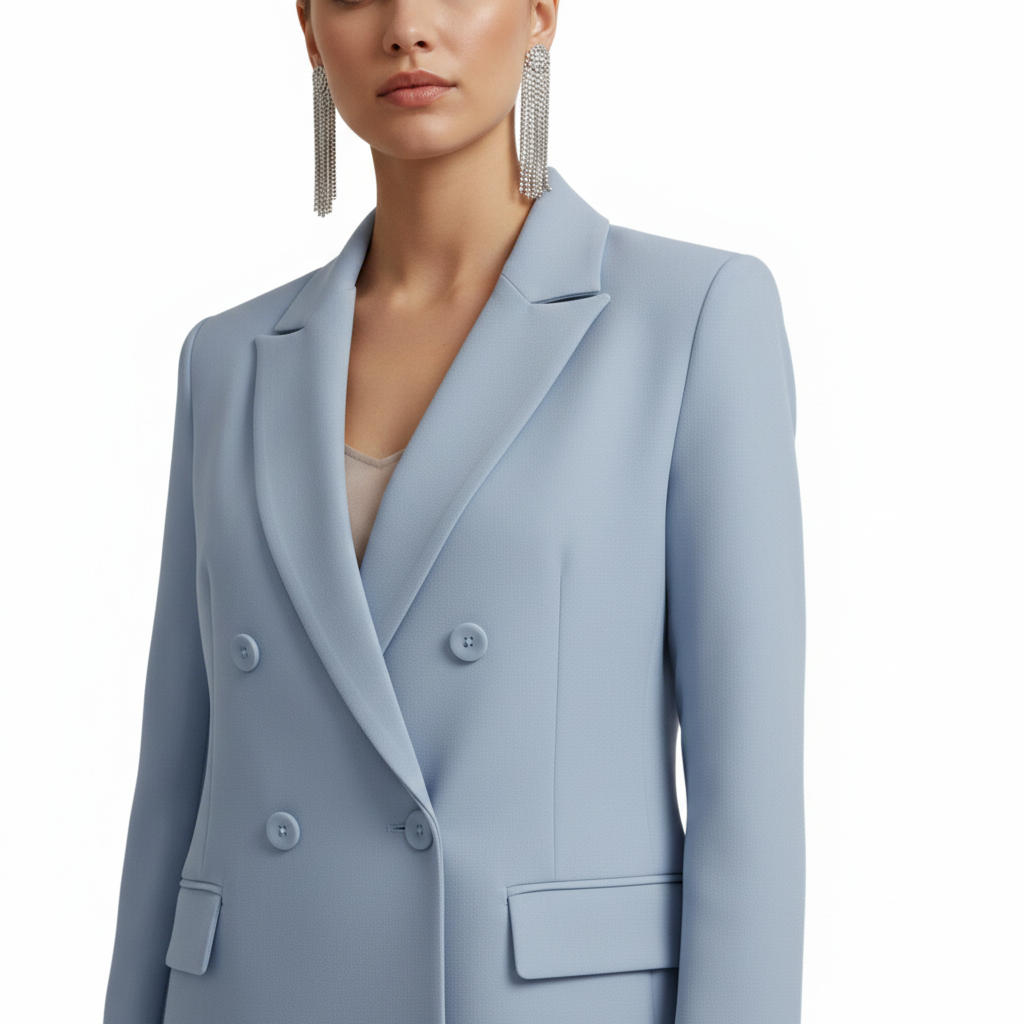 Marina – Double Breasted Blazer And Pants Suit Set