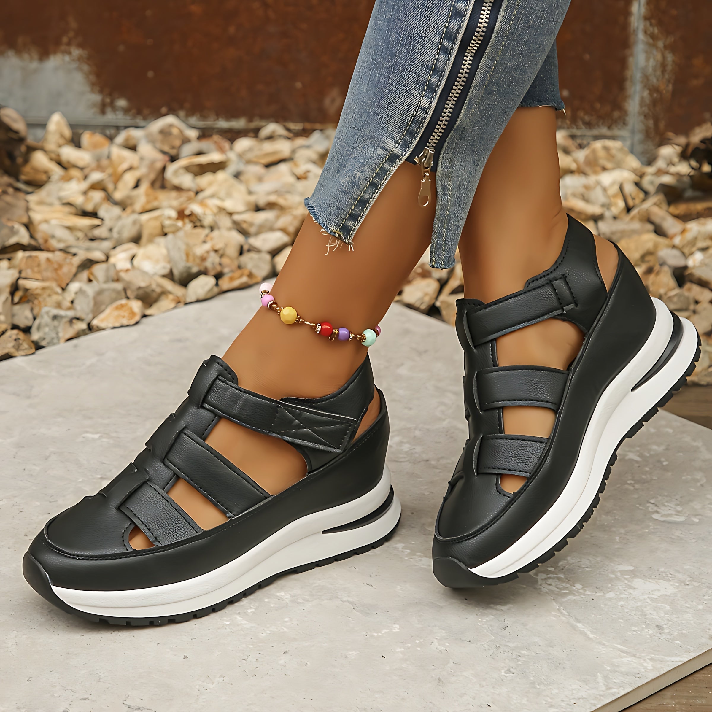 Talia – Cutout Slingback Platform Sandals