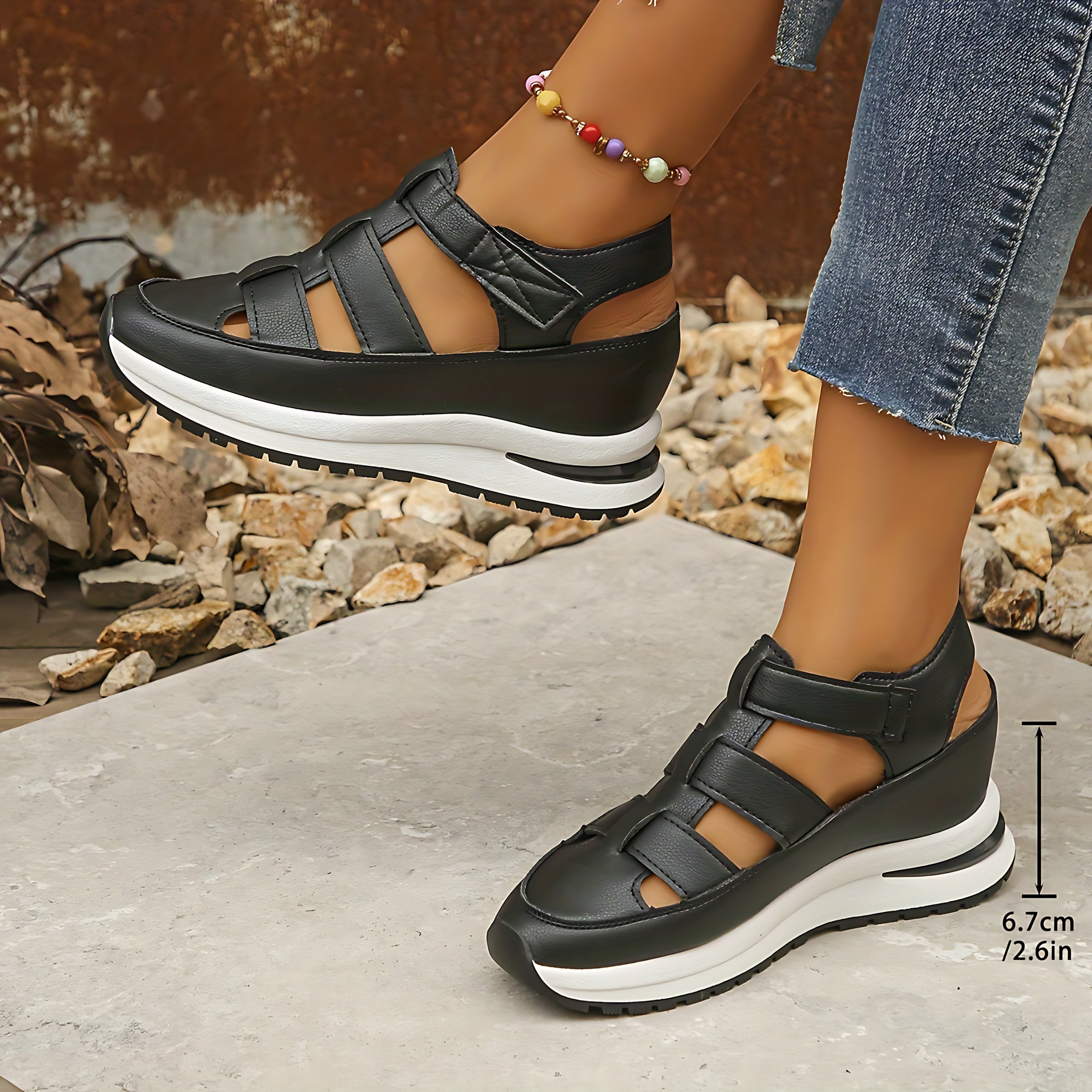 Talia – Cutout Slingback Platform Sandals