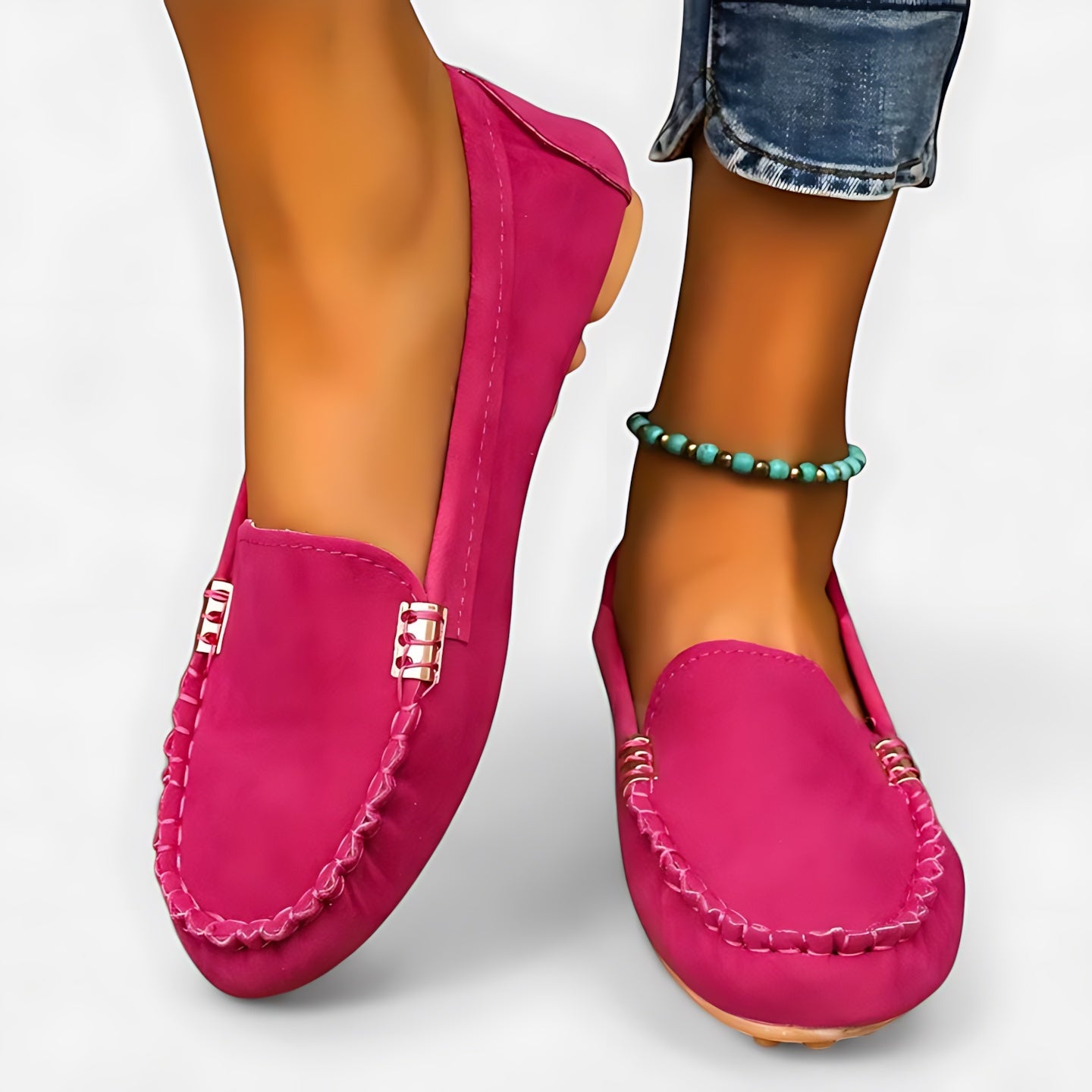 Talia – Suede Slip On Driving Loafers