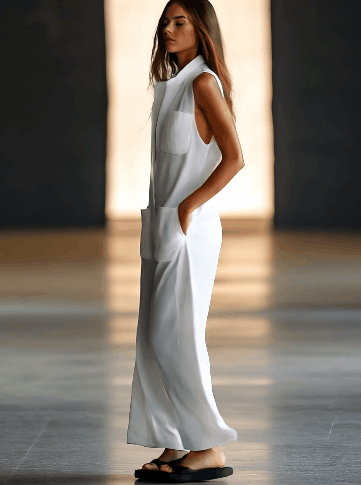 Willow – Deep V Neck Wide Leg Jumpsuit