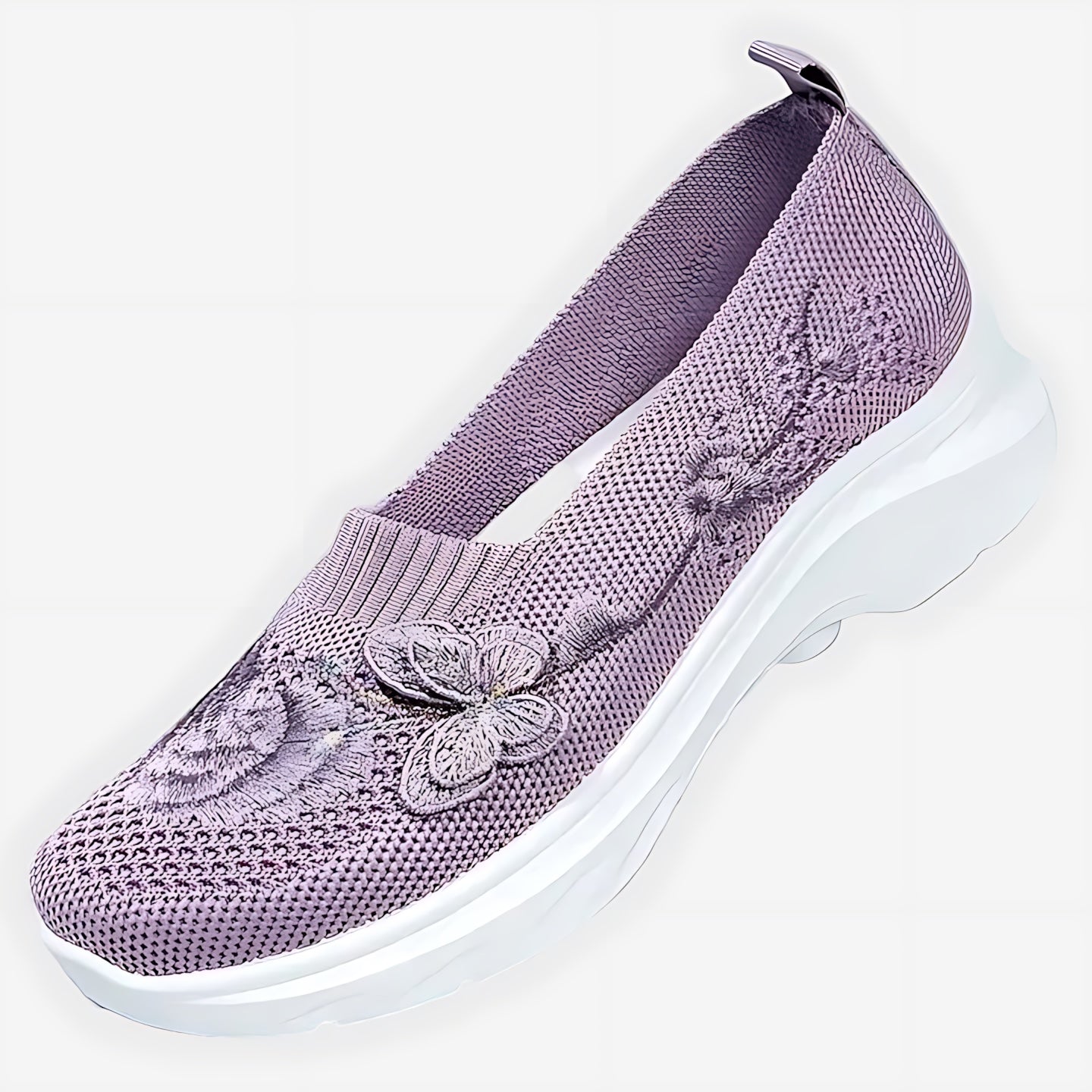 Tessa – Butterfly Embroidered Slip On Sneakers