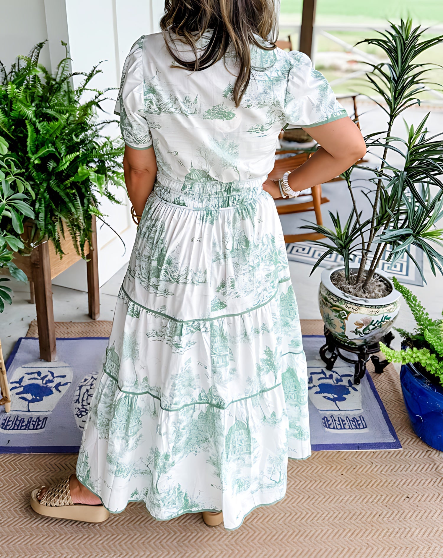 Thea – Floral Print Short Sleeve Shirt Dress