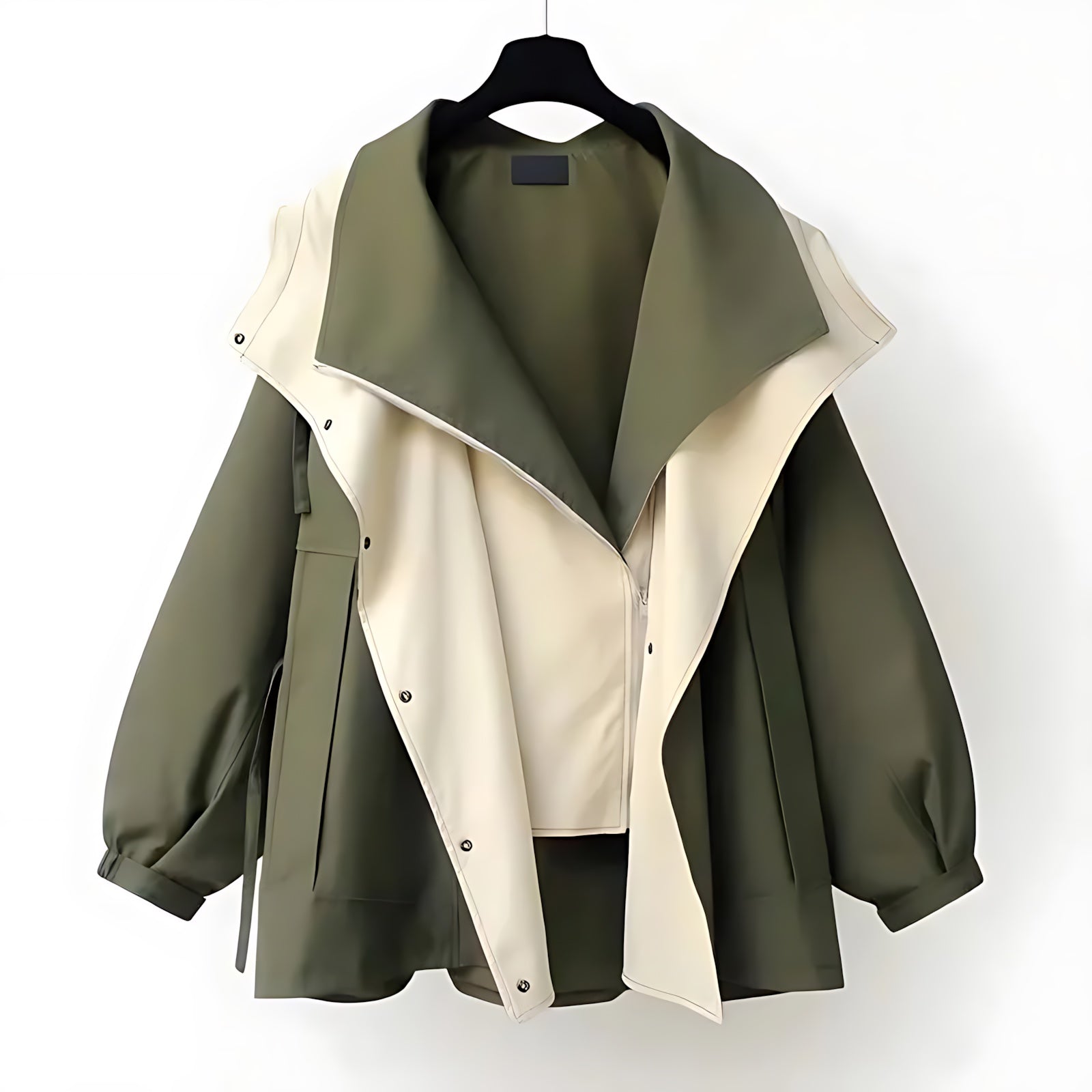 Thea – Layered Zip Up Windbreaker Jacket